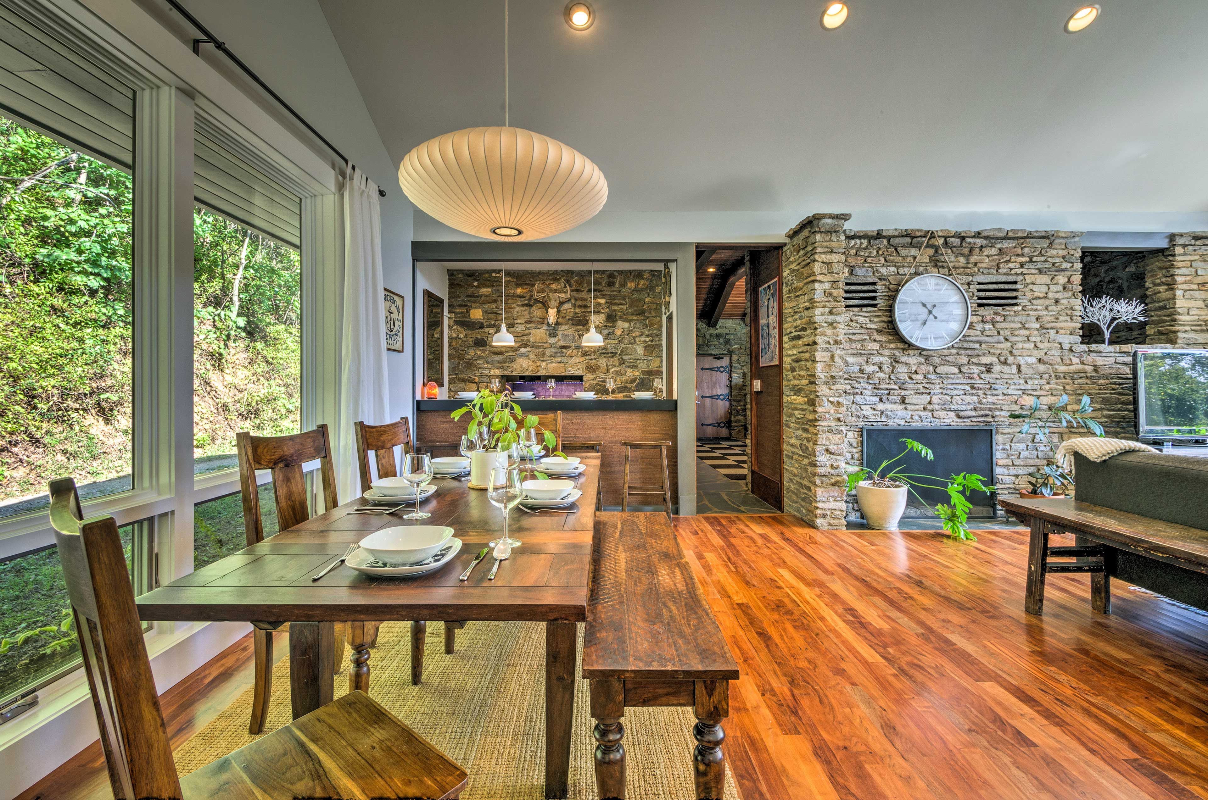Host formal family dinners at the dining table.