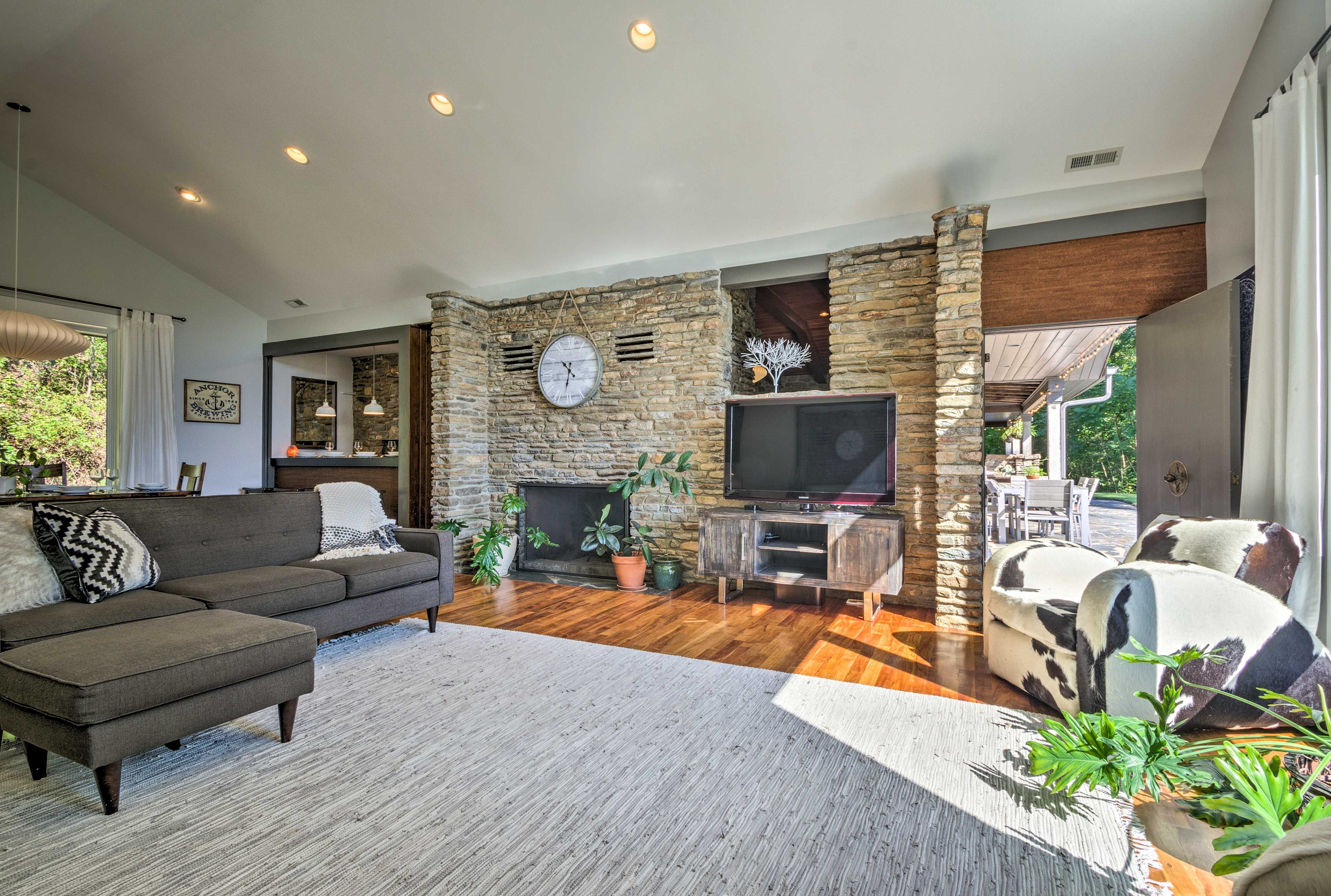 When you're not enjoying the outdoors, stream a show on the Smart TV.