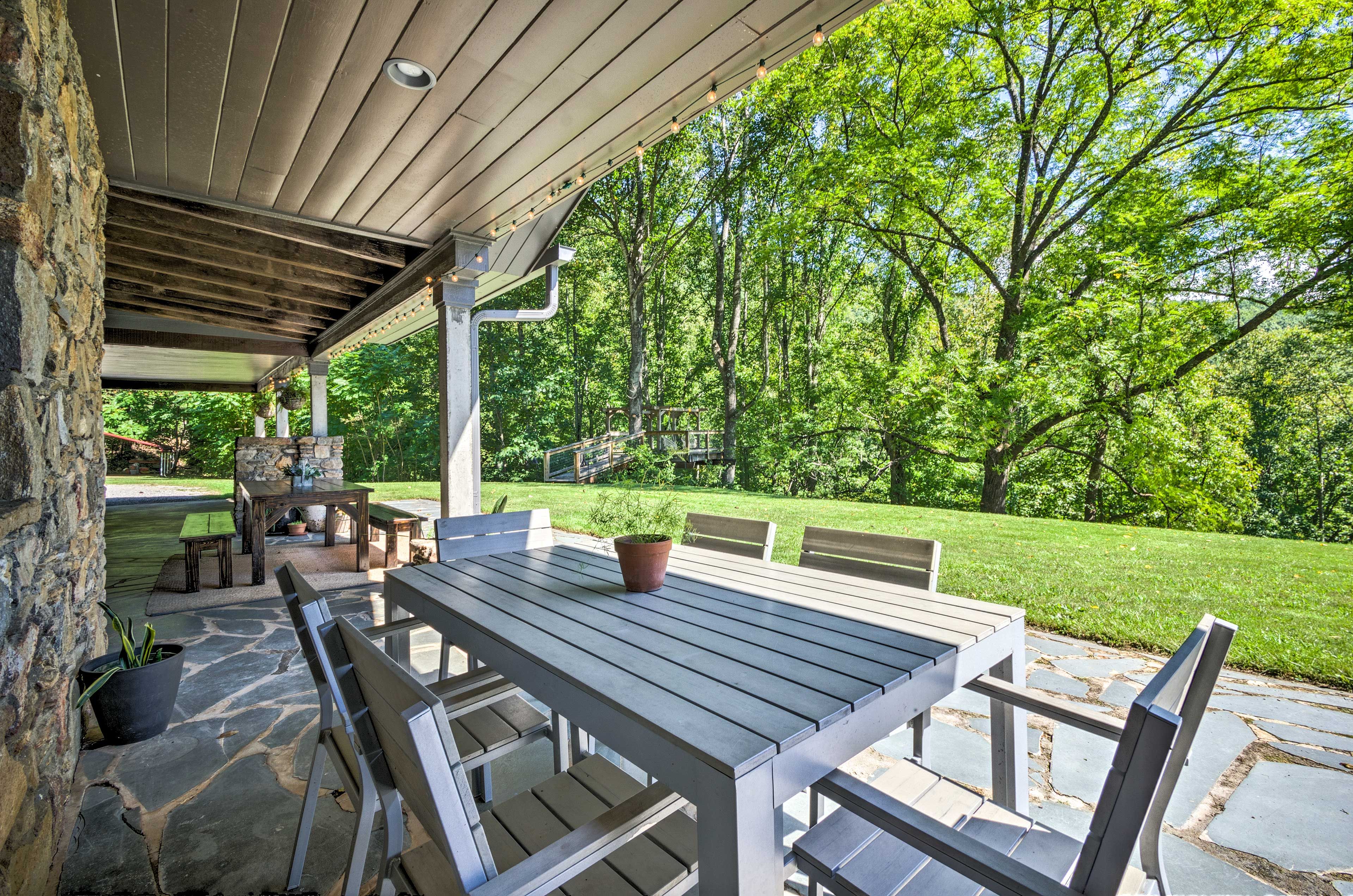 Fire up the gas grill and dine al fresco.