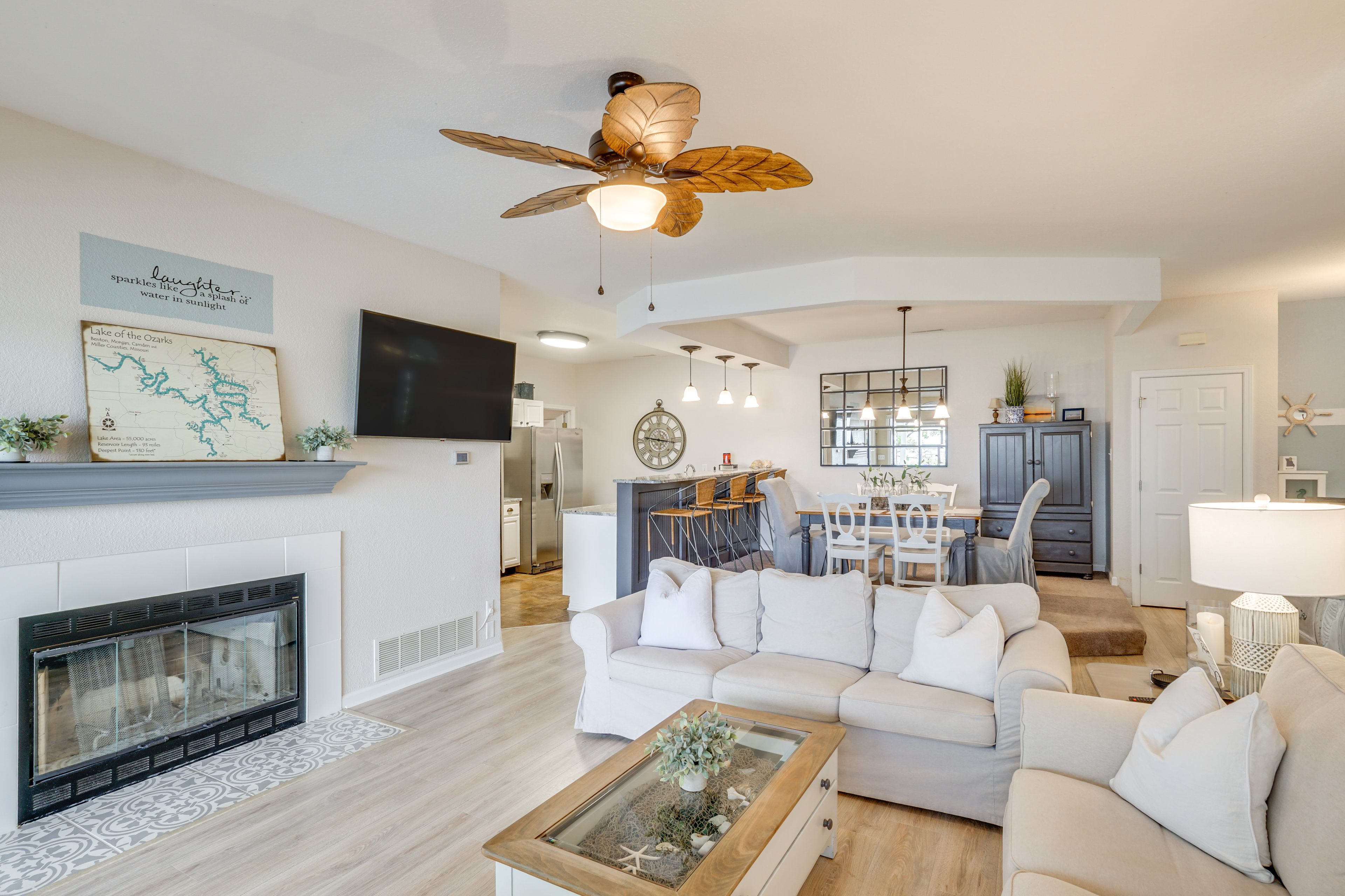 Lake Ozark Vacation Rental | 3BR | 2BA | 1,700 Sq Ft | Stairs Required