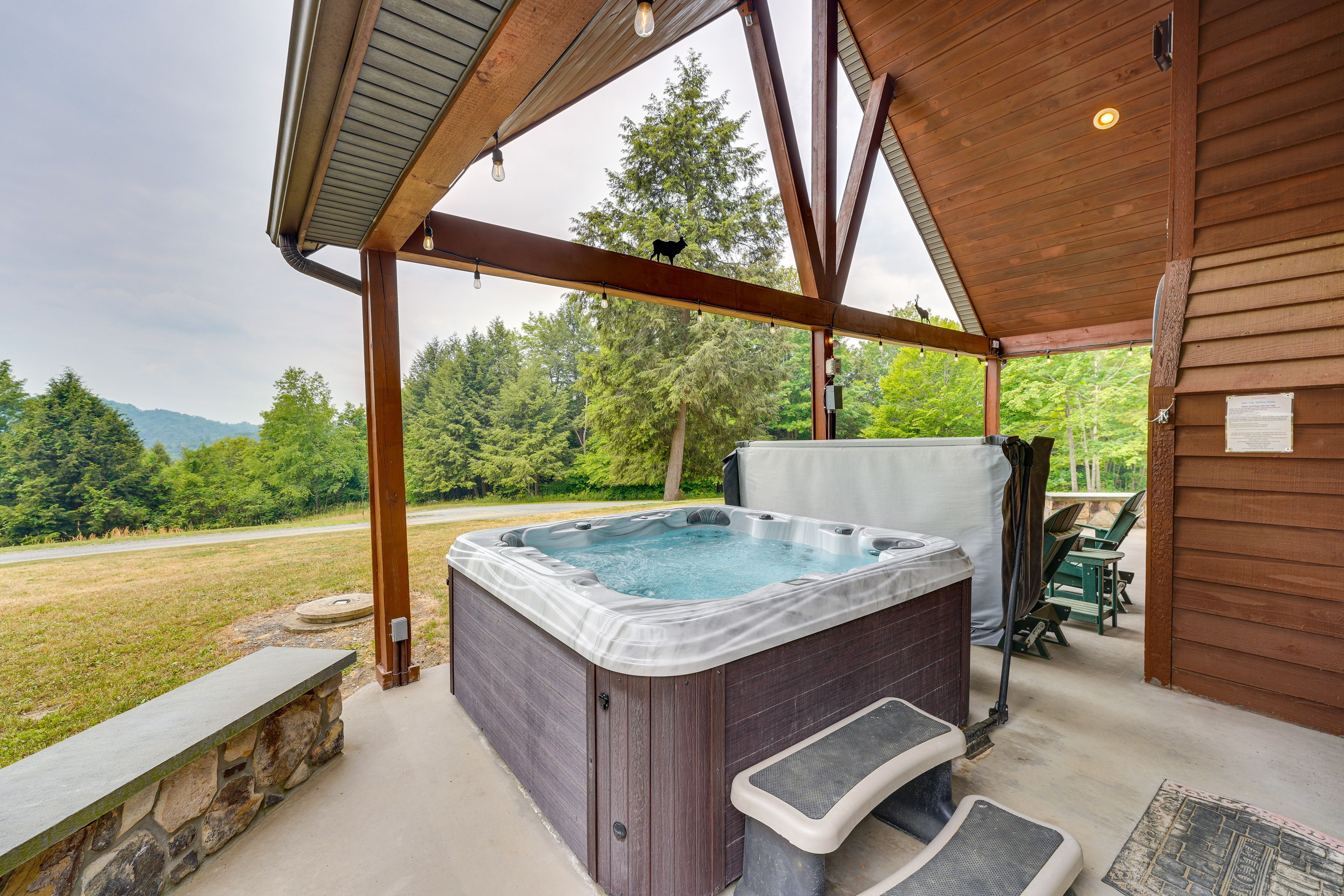Covered Patio | Private Hot Tub
