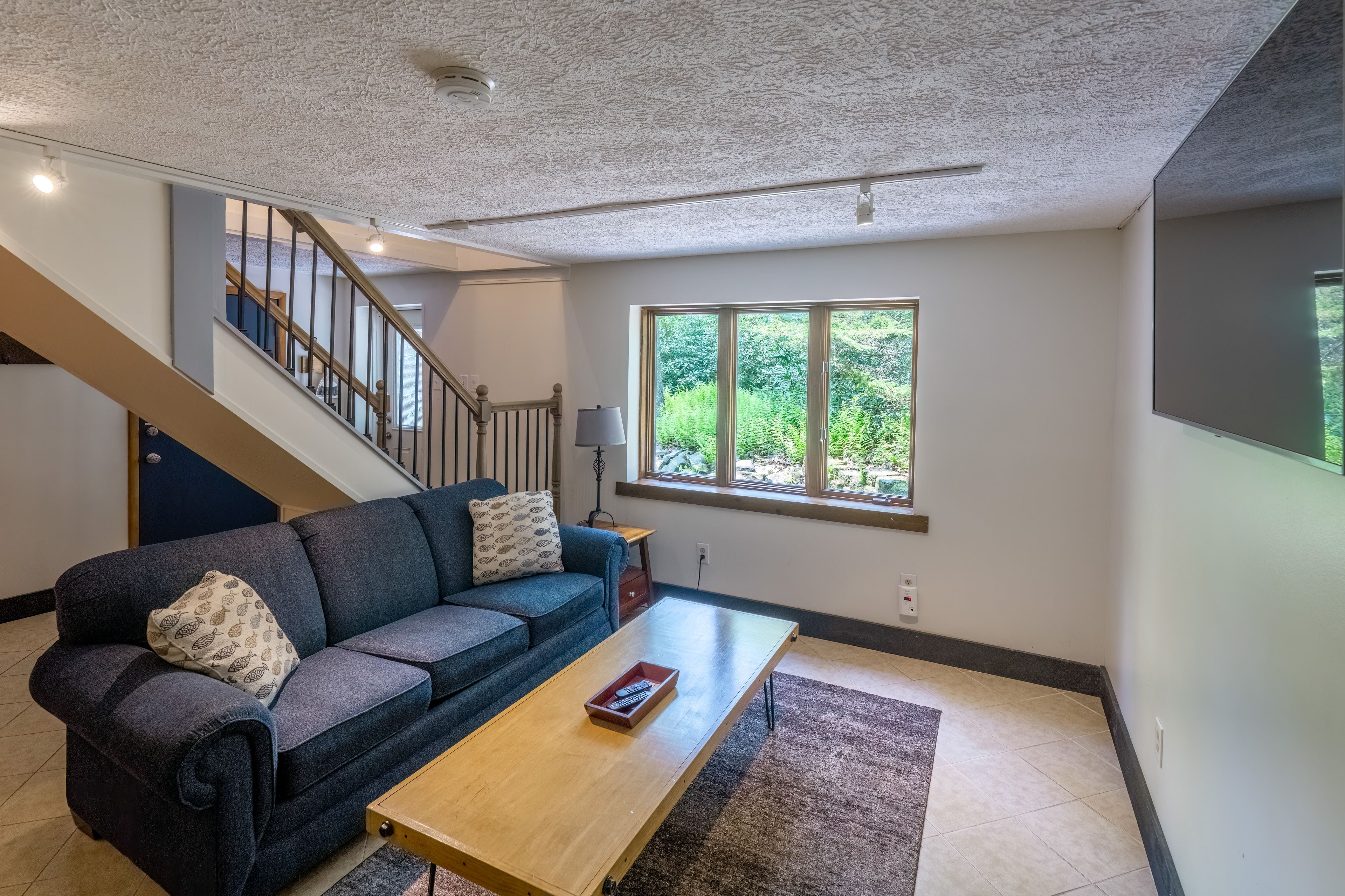 Downstairs Living Area | Flat-Screen Cable TV