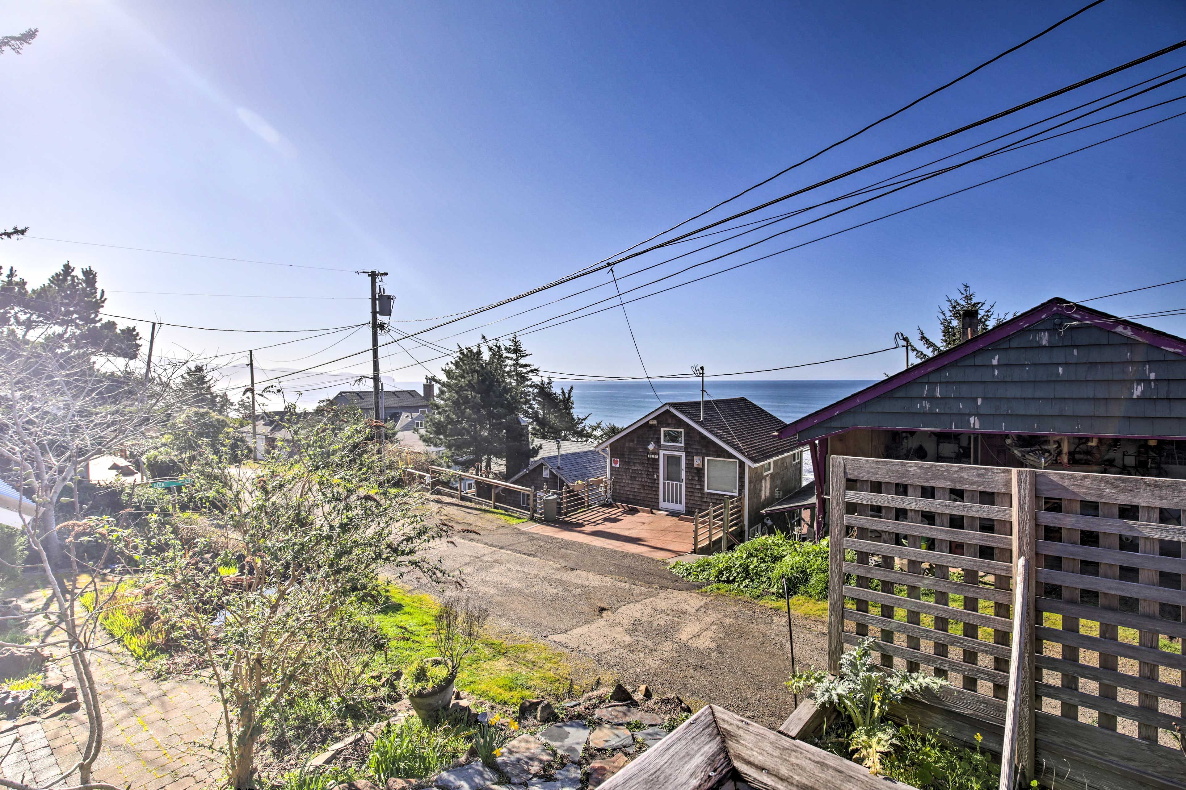 Catch views of the Pacific Ocean on clear days.