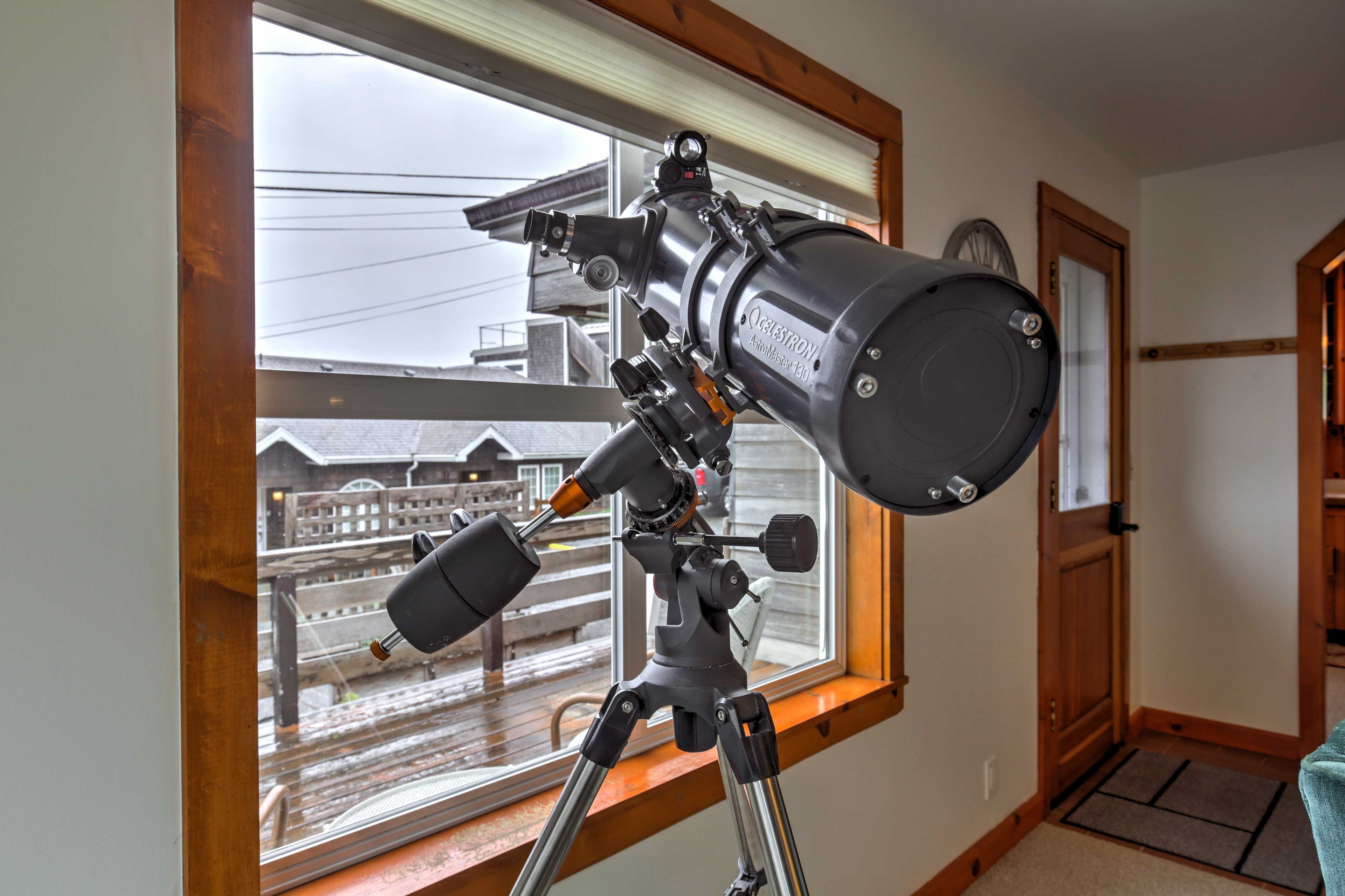 Use the telescope to whale watch!
