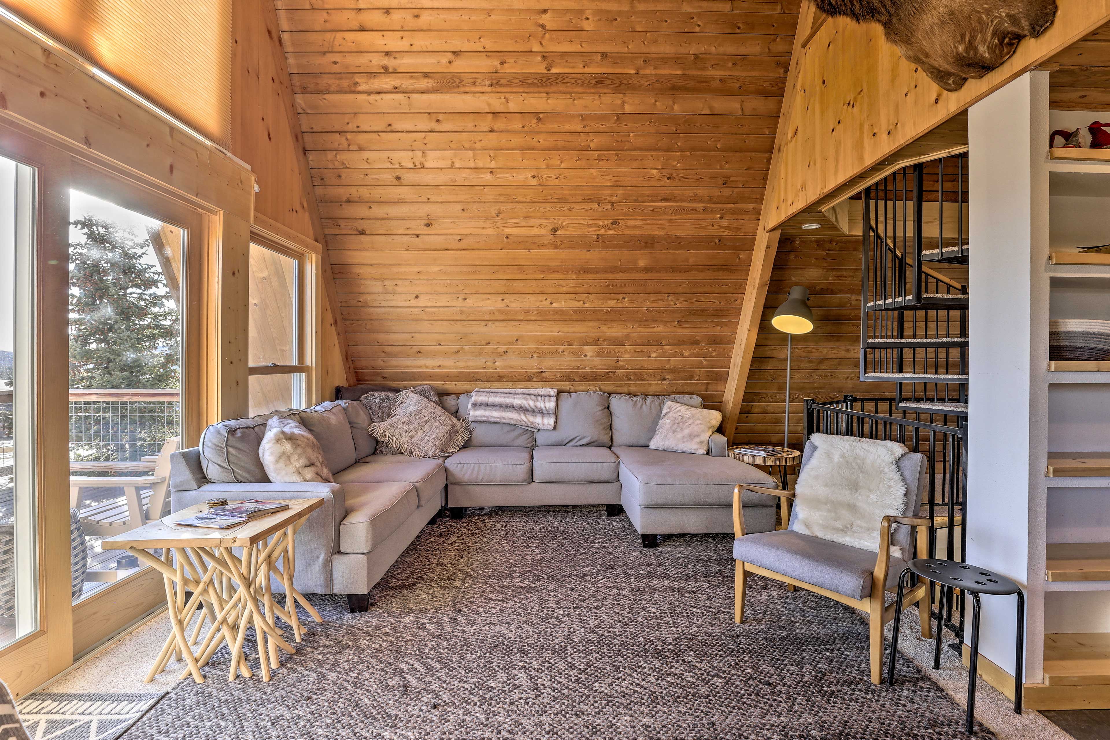 Sink into the plush furniture and scroll social media.