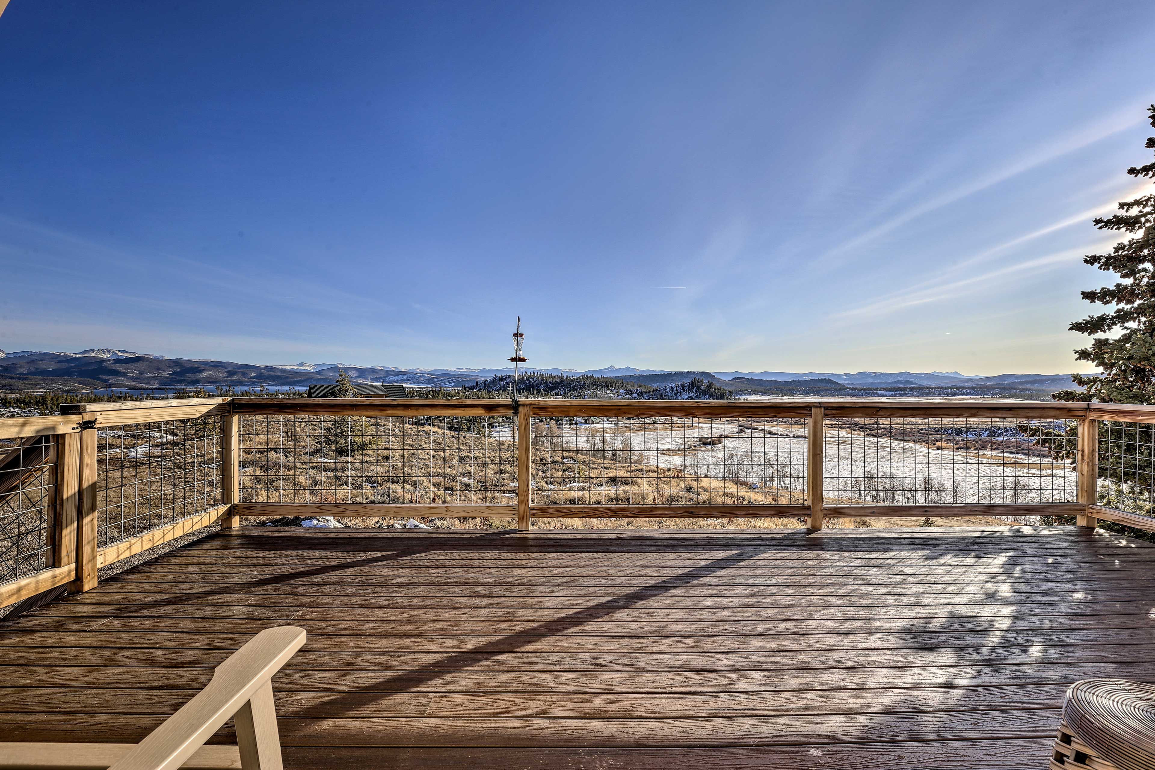 The cabin features great views and room for 8.