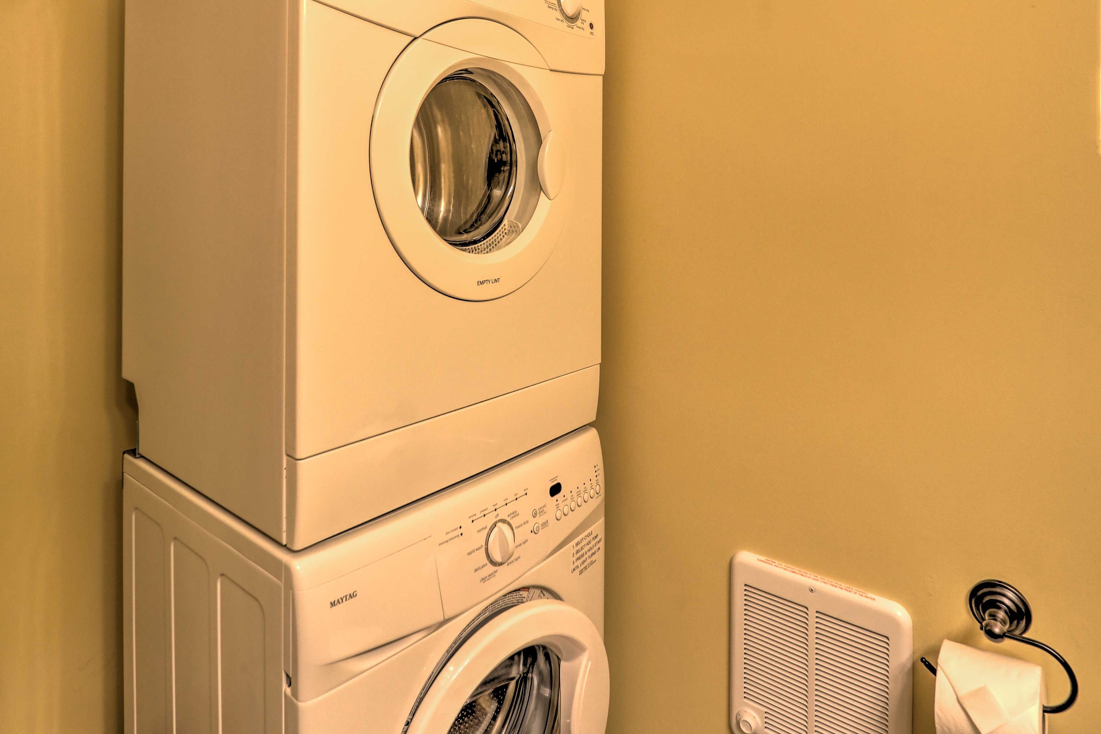 Stacked Laundry Machines | Main Level