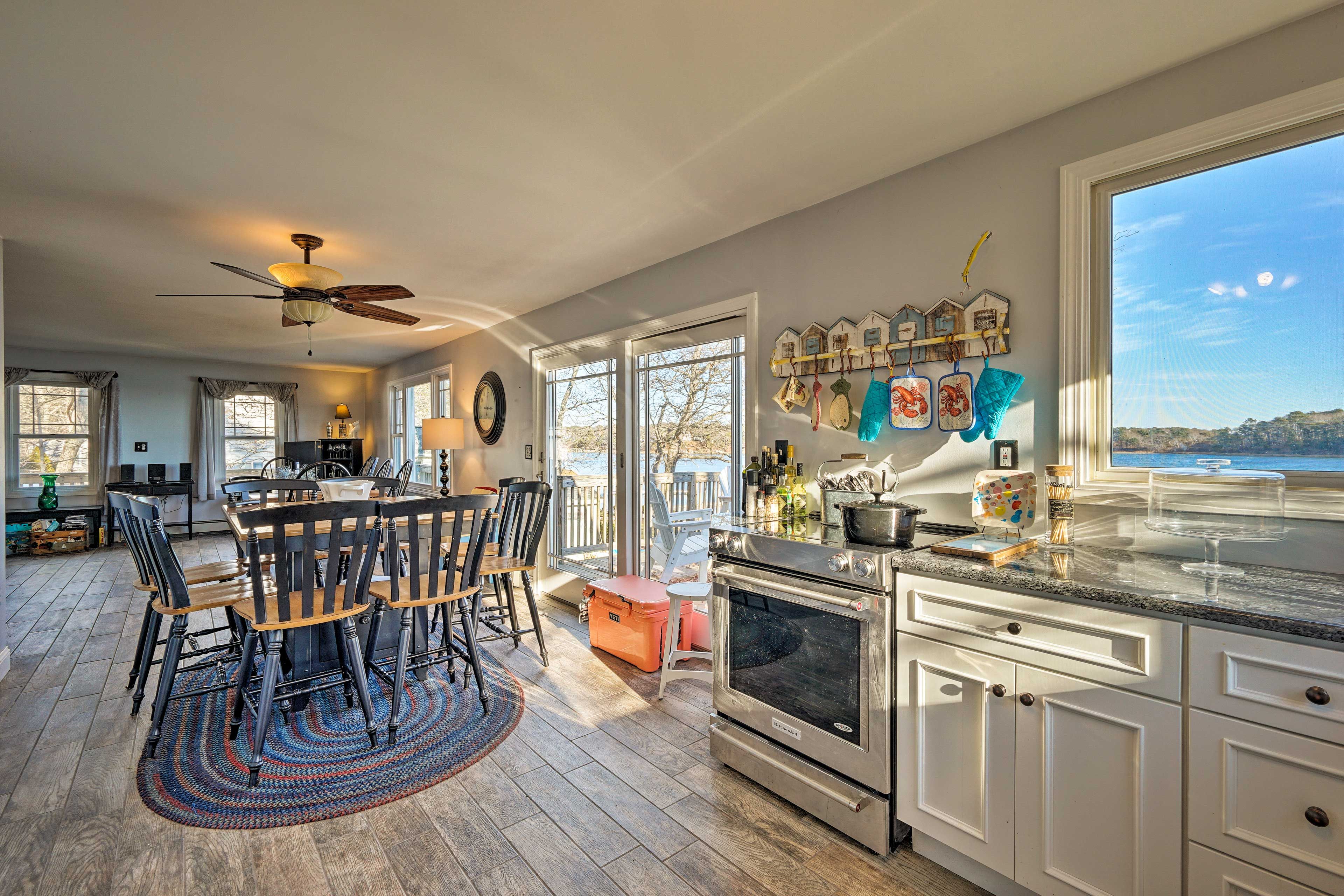 Large windows fill the home with natural light and bay views!