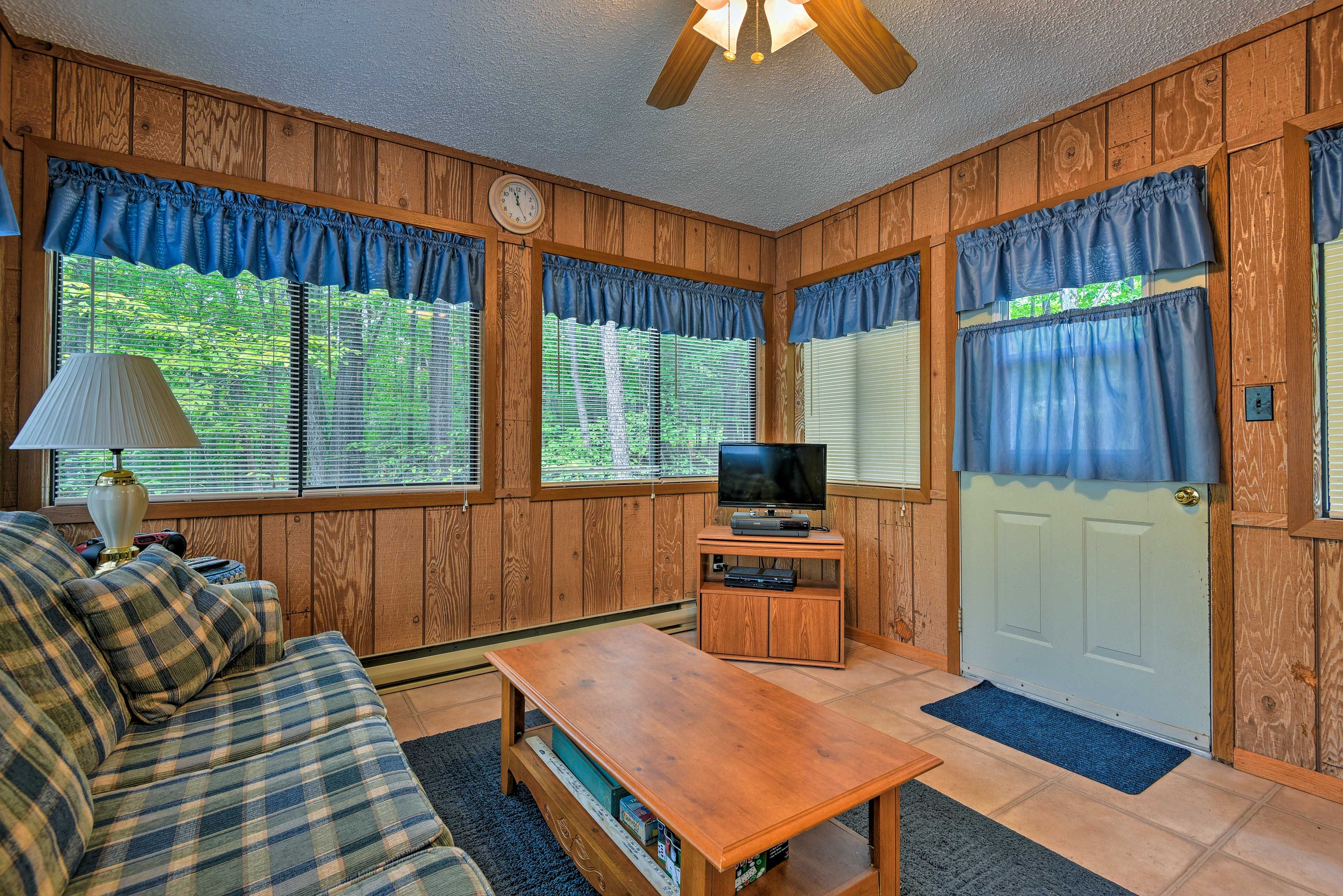 The sunroom is another perfect spot for spending quality time or watching TV.