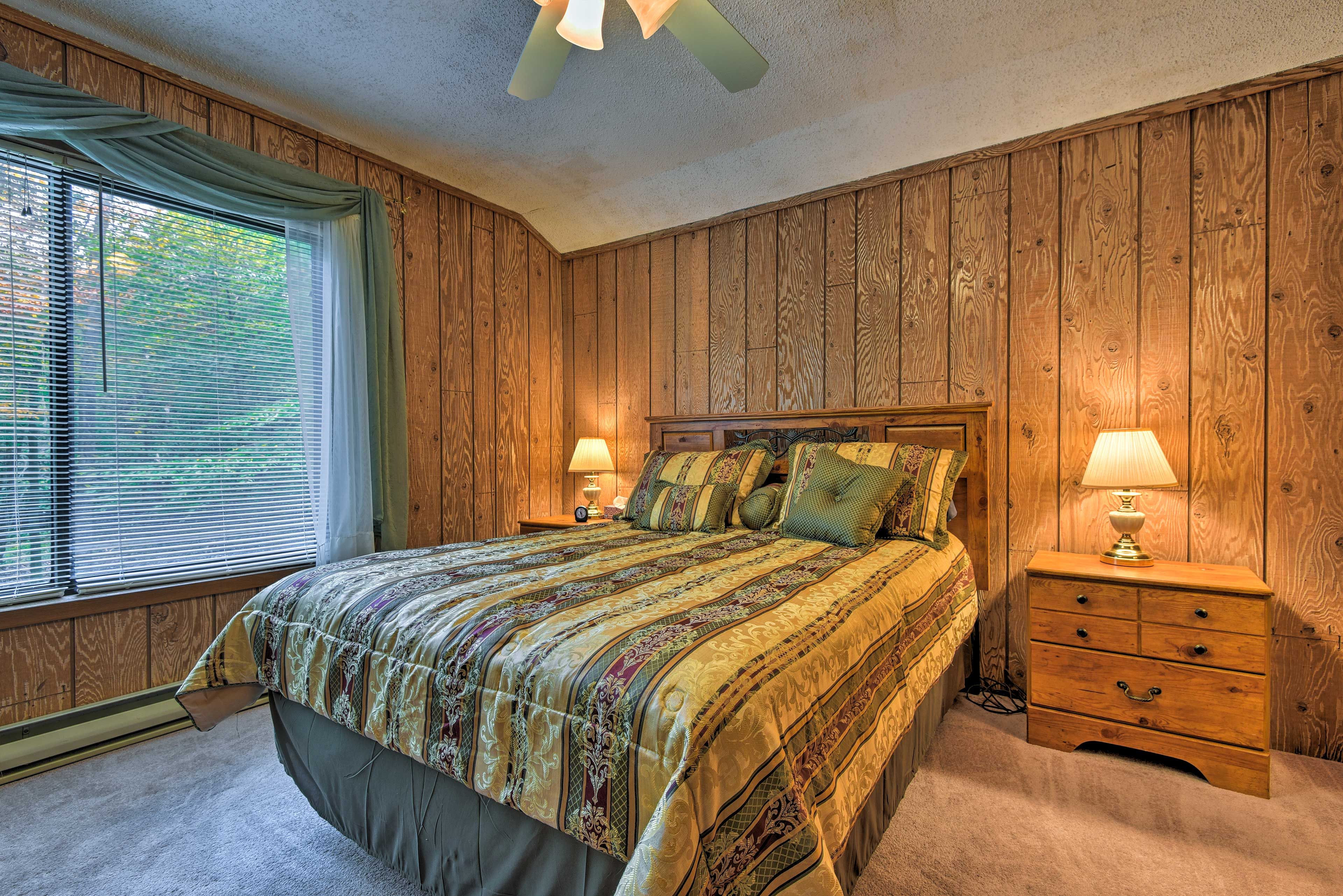 Turn on the ceiling fans in the bedrooms to create a cool breeze.