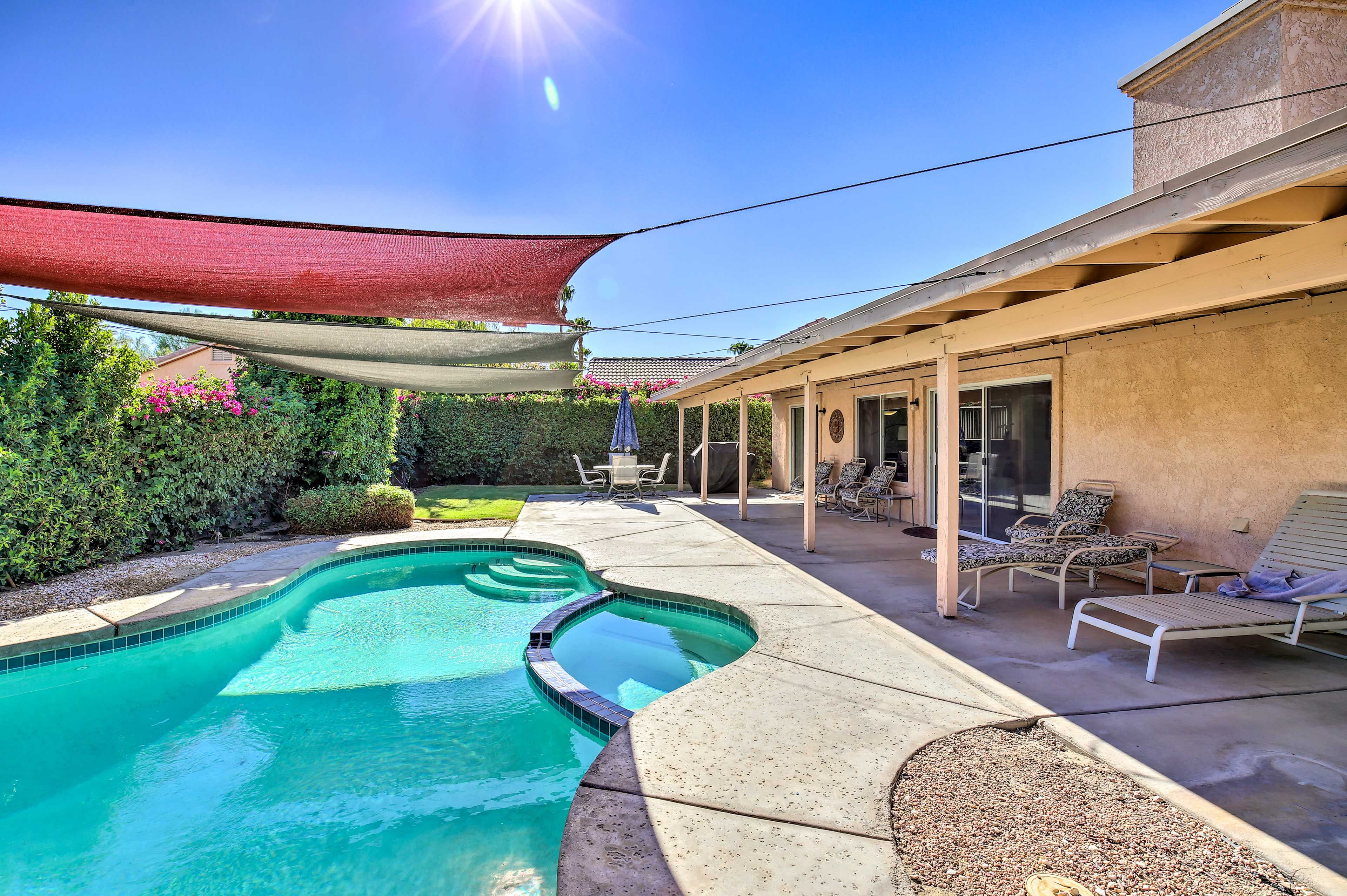 Sunshine and good times await at this 3-bedroom, 2-bath house in La Quinta!