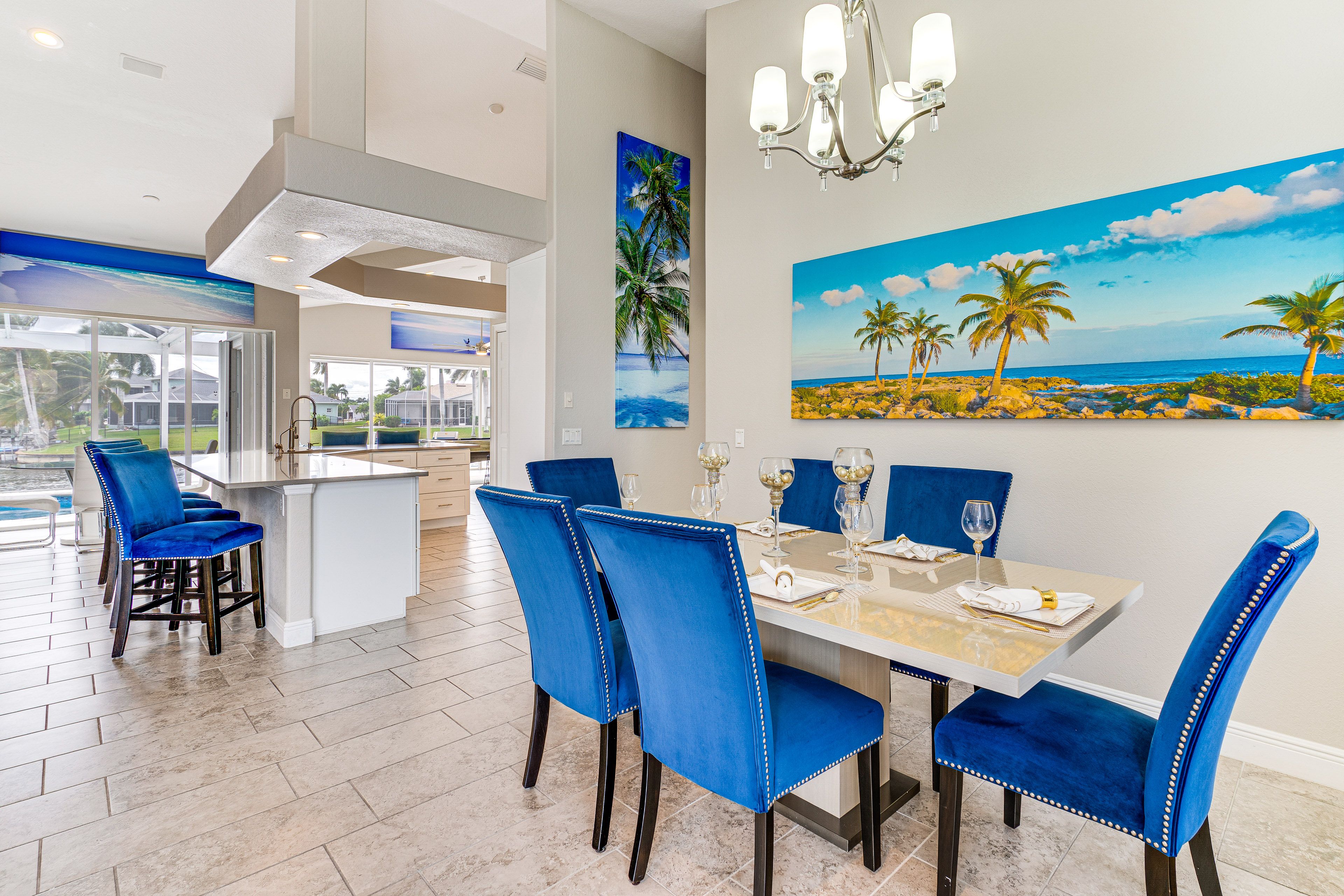 Dining & Kitchen Area | Open Floor Plan | Single-Story Home