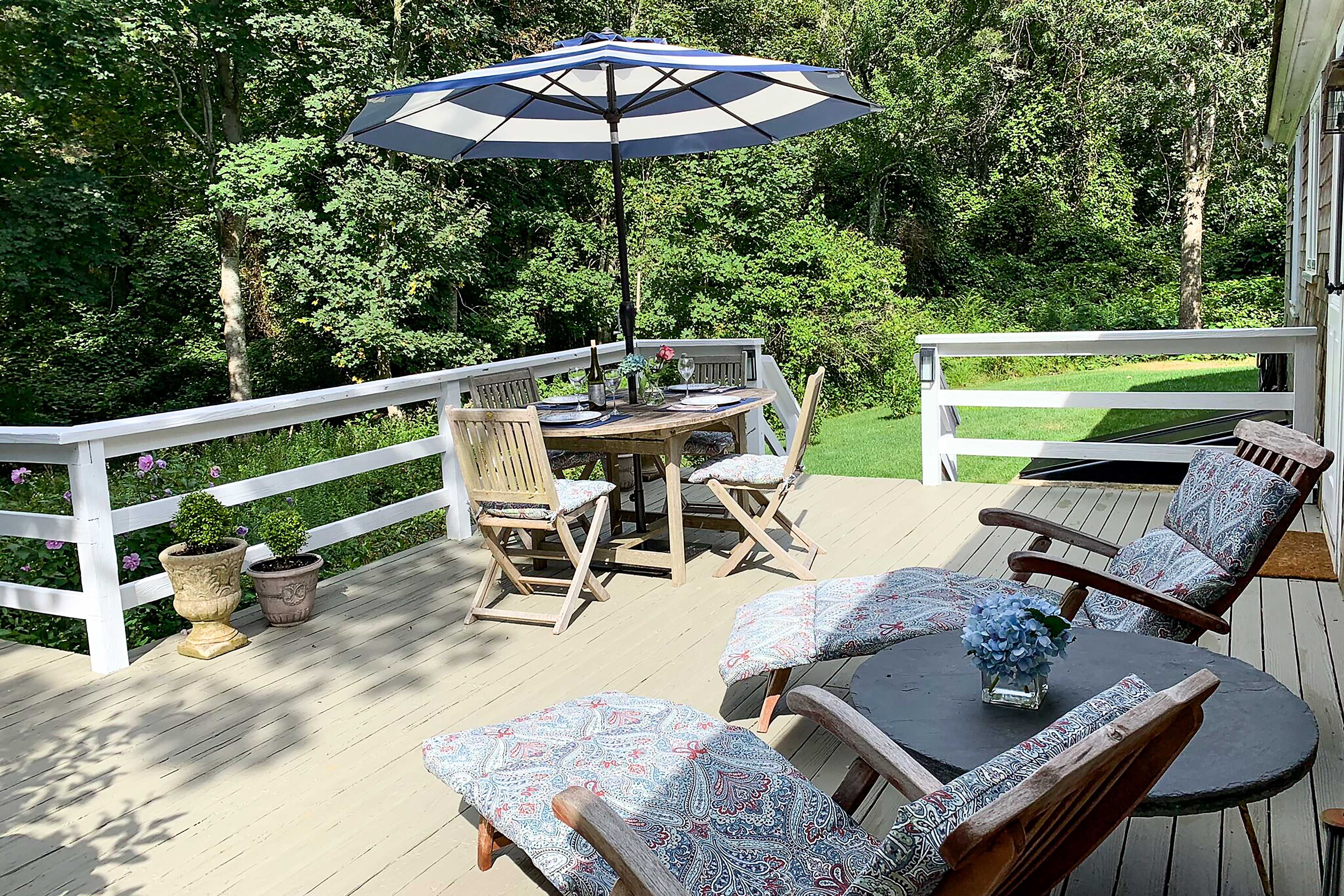 Furnished Deck | Outdoor Dining | Lounge Chairs | Gas Grill