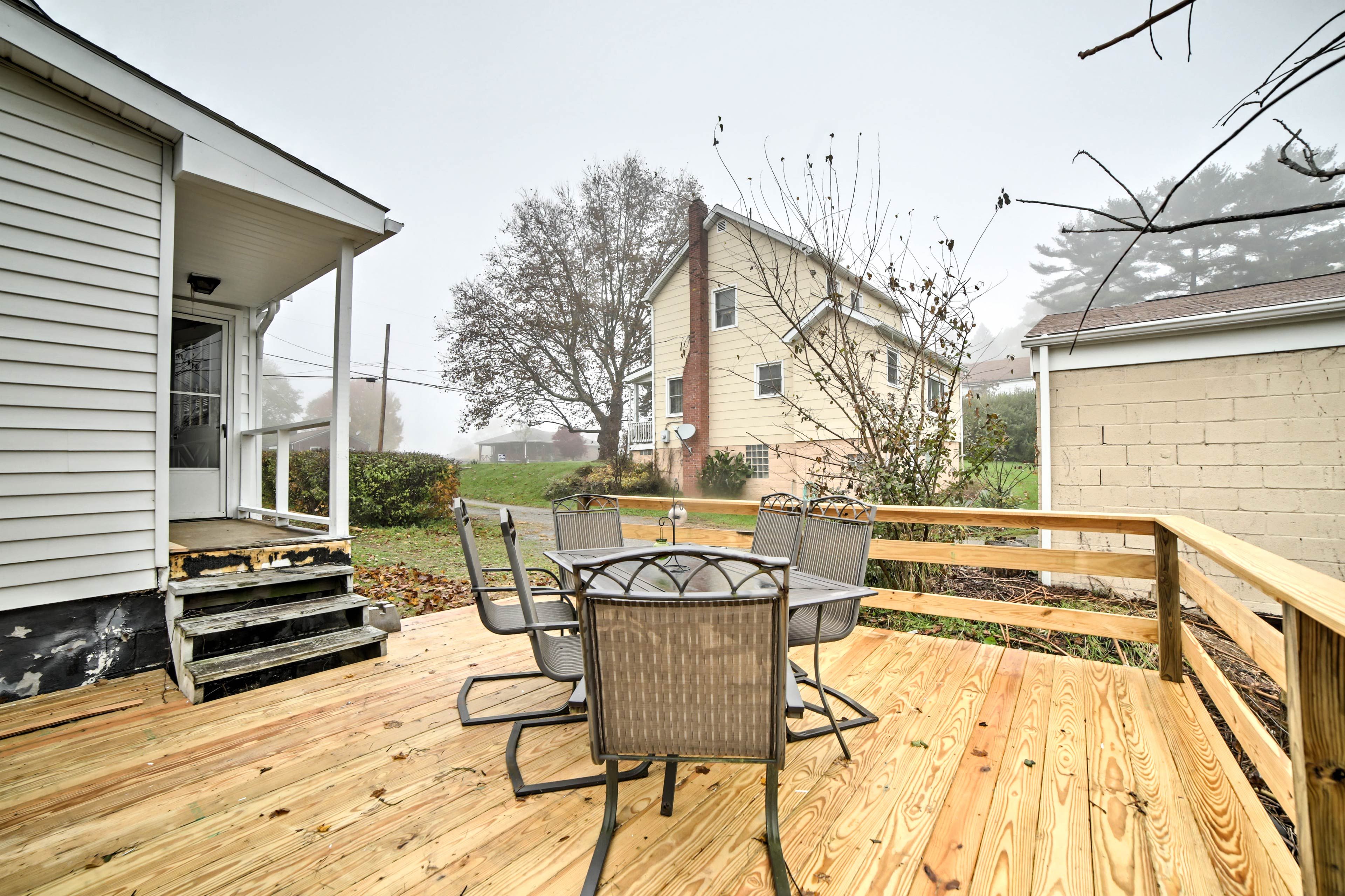 The deck is a great spot to spend evenings.