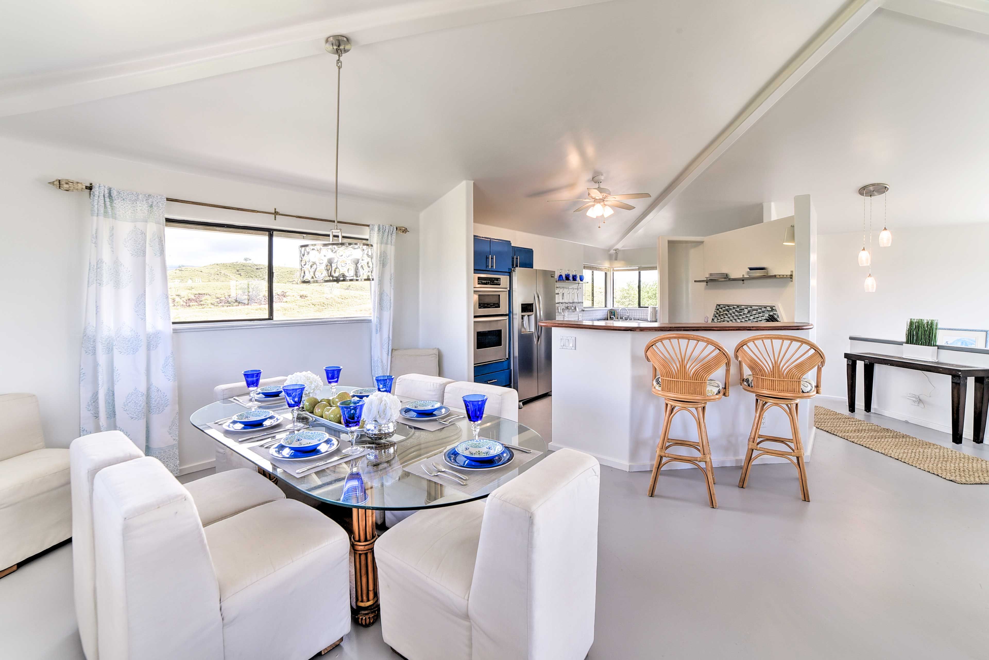 Enjoy elegant feasts at the table for 6.