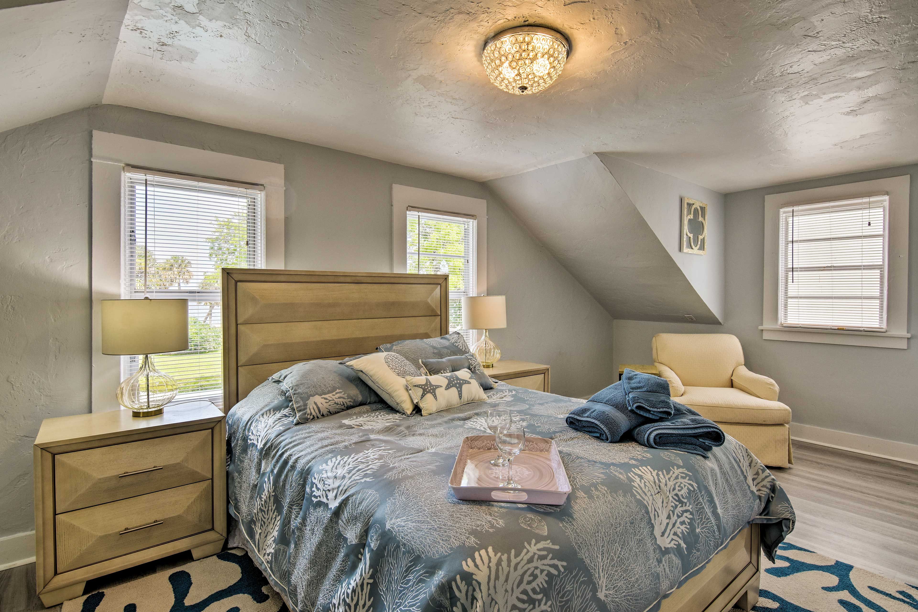 Complete with beach vibes, this bedroom will ensure sweet dreams!