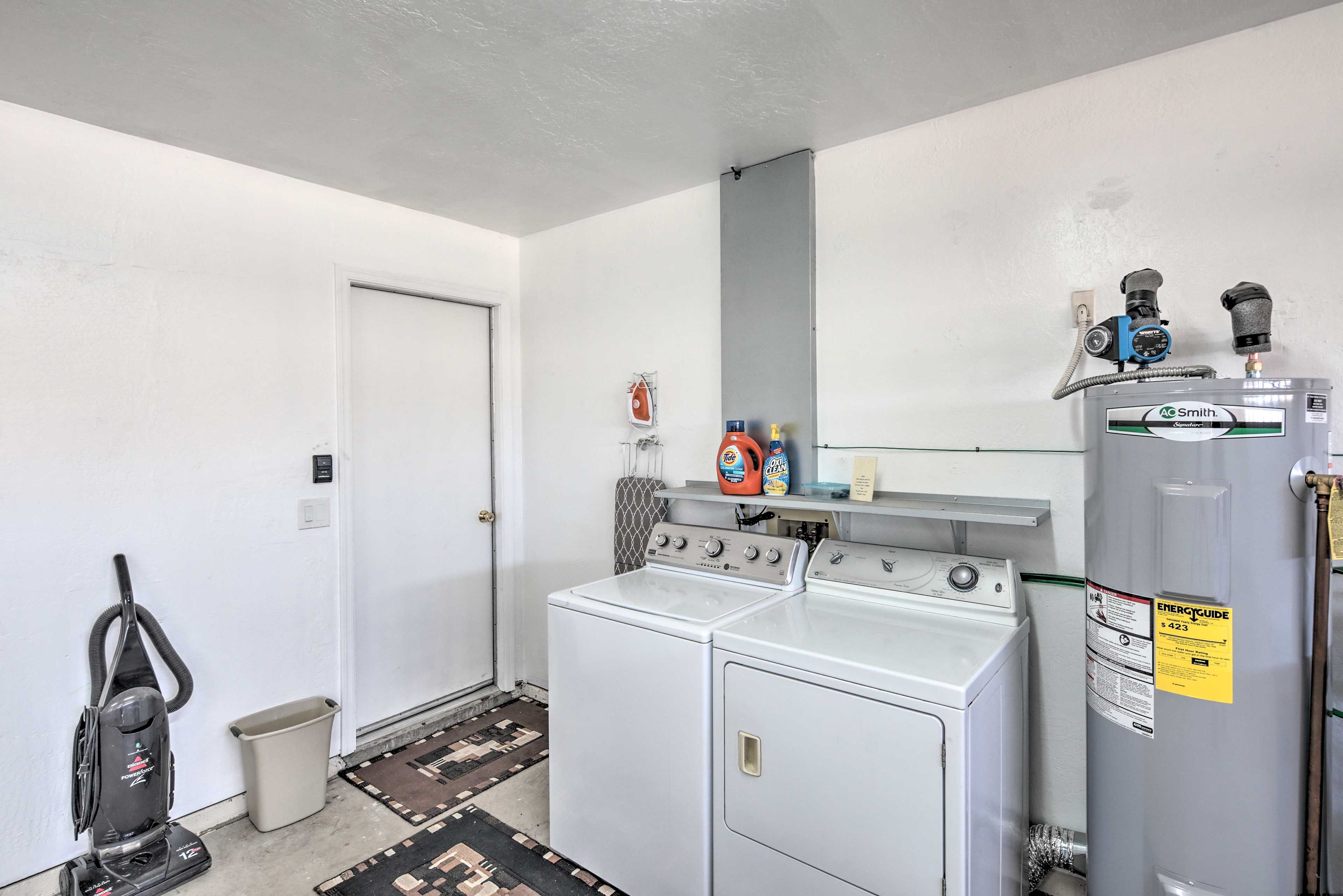 Keep your swimsuit nice and clean with the washer and dryer.