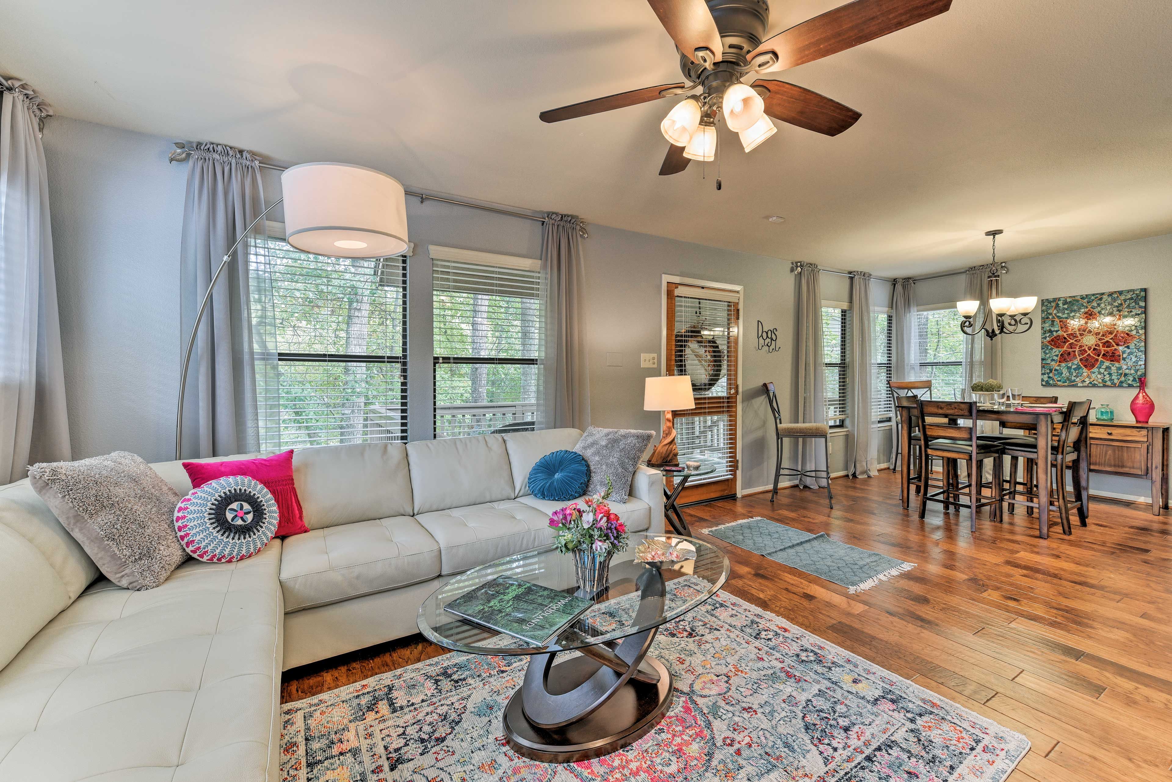 Woodlands Vacation Rental Townhome | 2BR | 2BA | 1,012 Sq Ft | Stairs Required