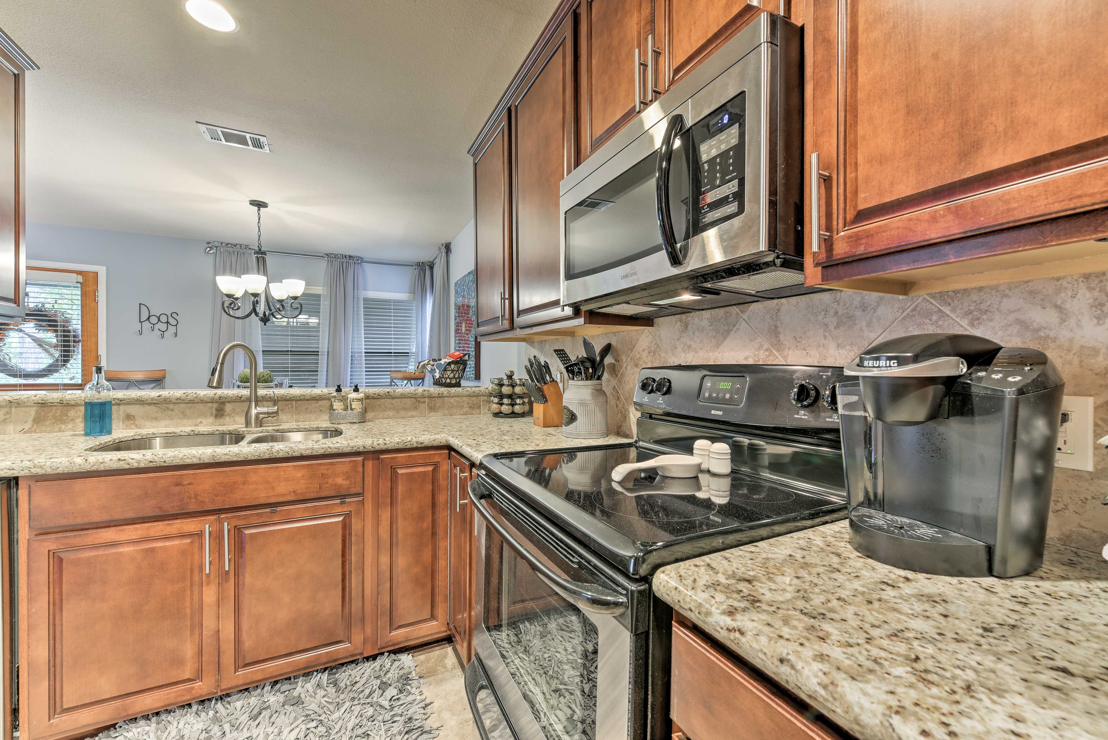 Fully Equipped Kitchen | Keurig Coffee Maker