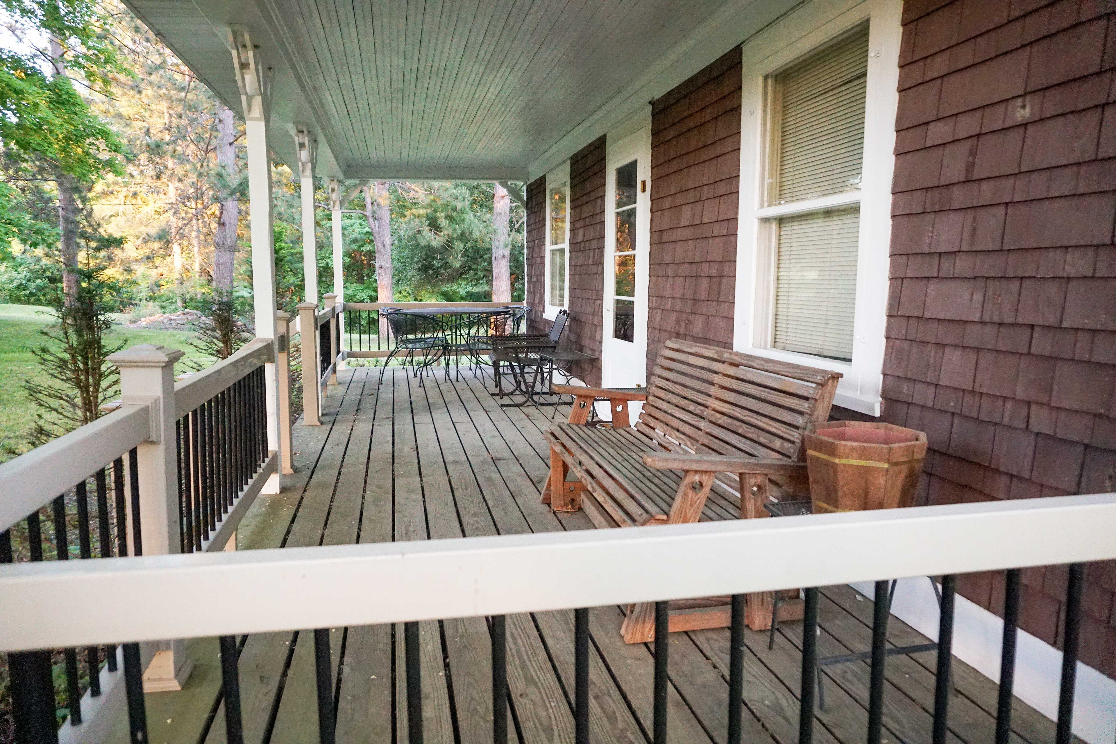 The patio is the perfect place to hang out!