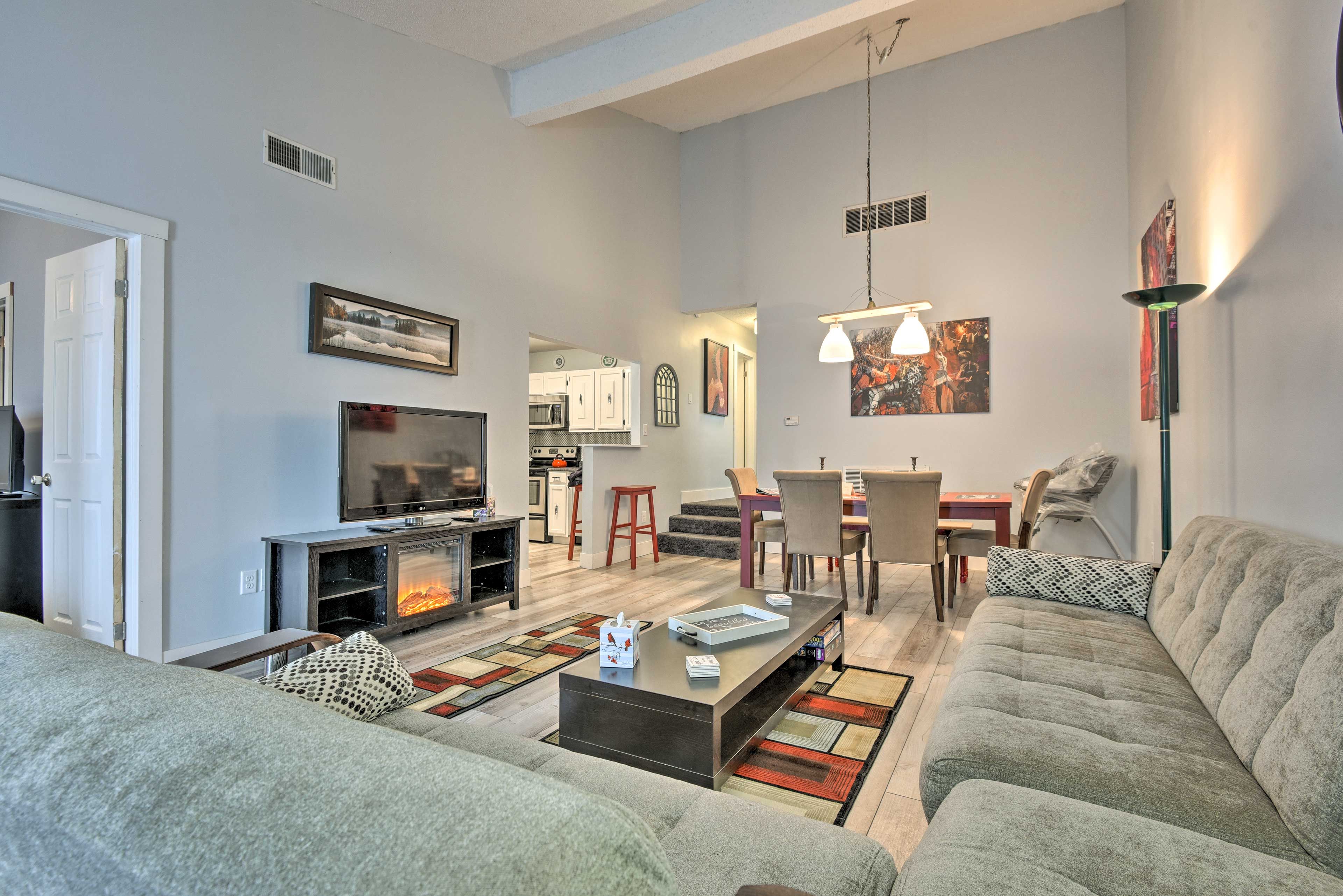 Mount Pocono Vacation Rental | 3BR | 2BA | 1,400 Sq Ft | Stairs Required