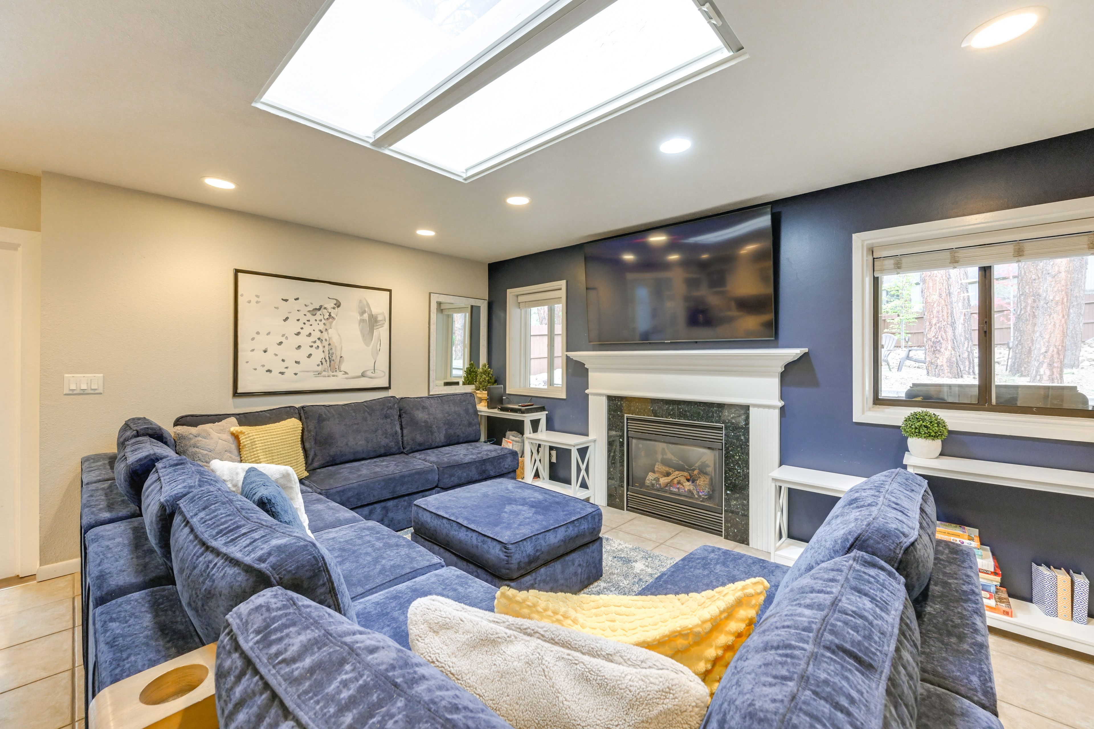 Living Room | 1st Floor | Fireplace | Smart TV w/ Cable