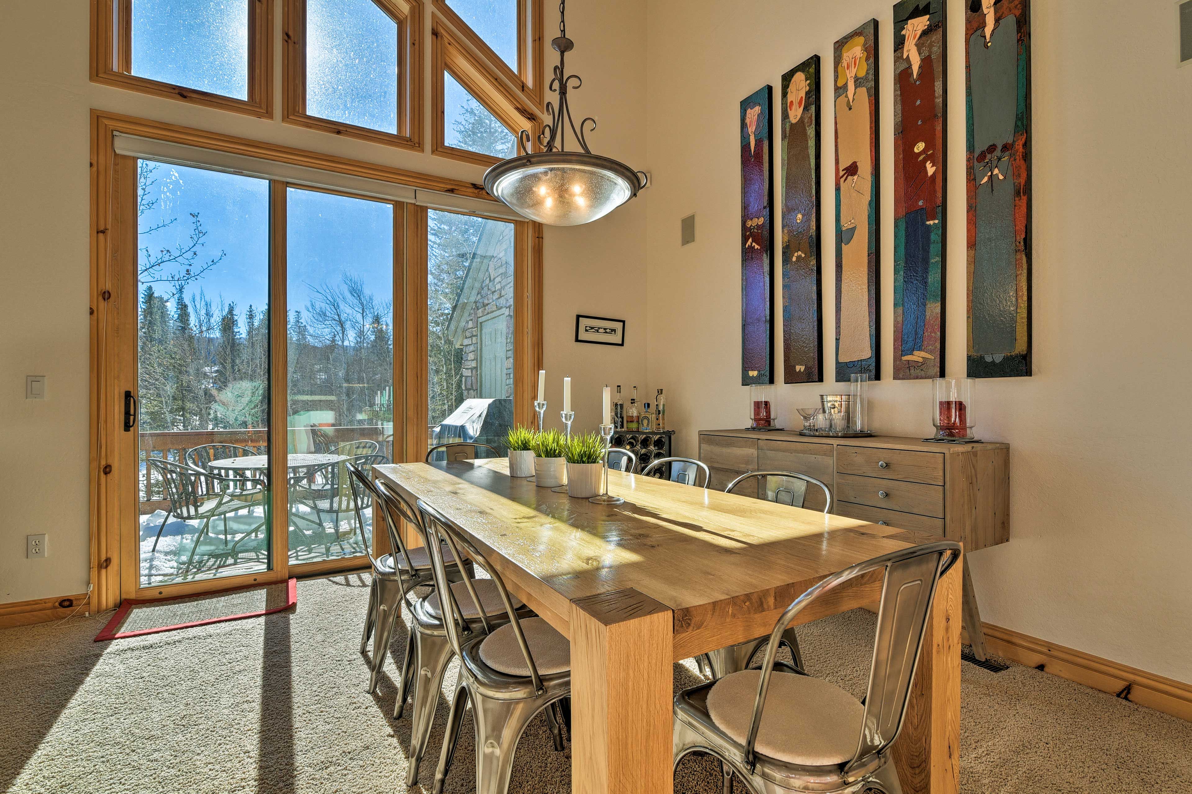 Set the elegant dining table for your group.