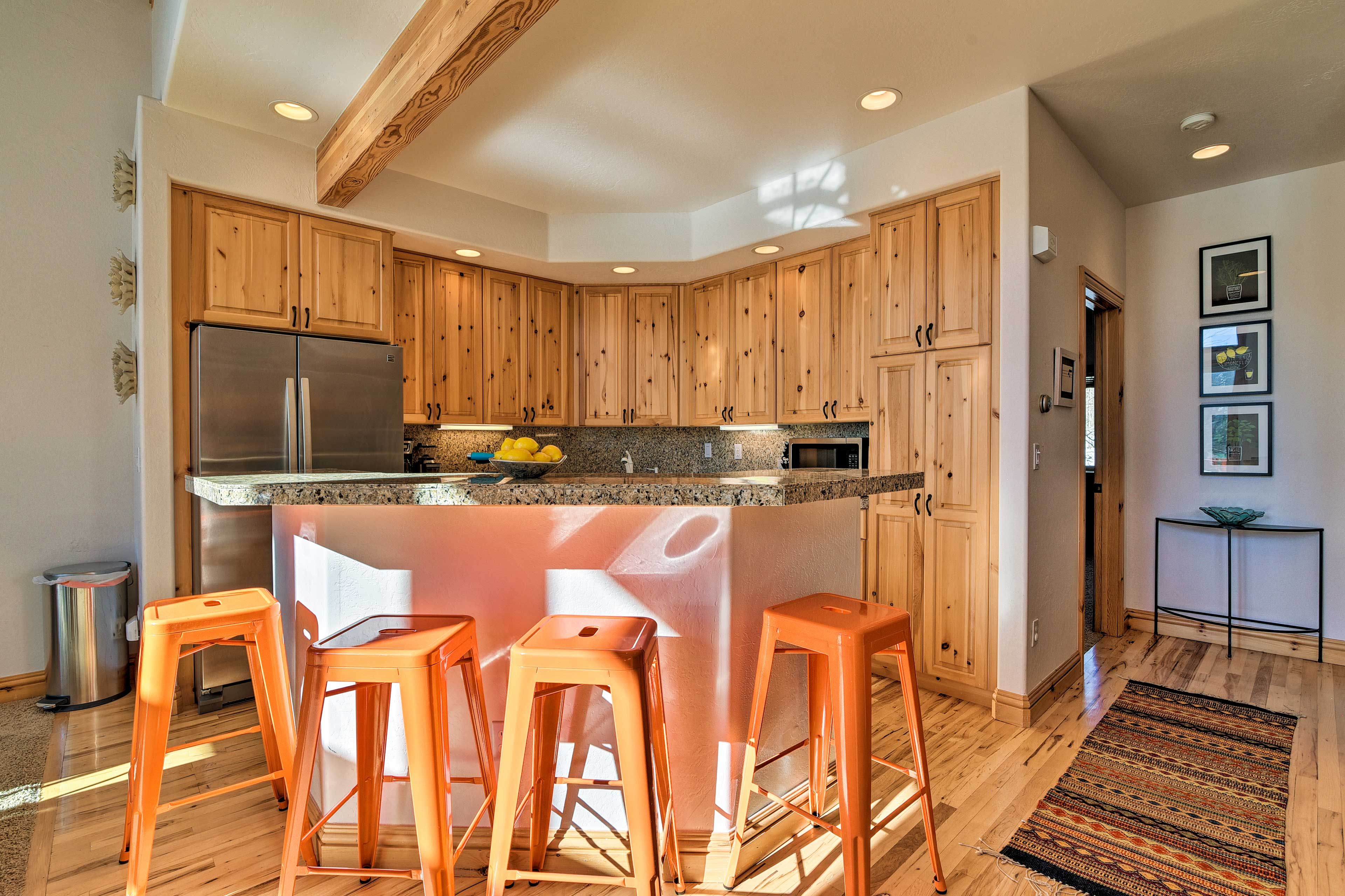 Serve up breakfast at the bar top.