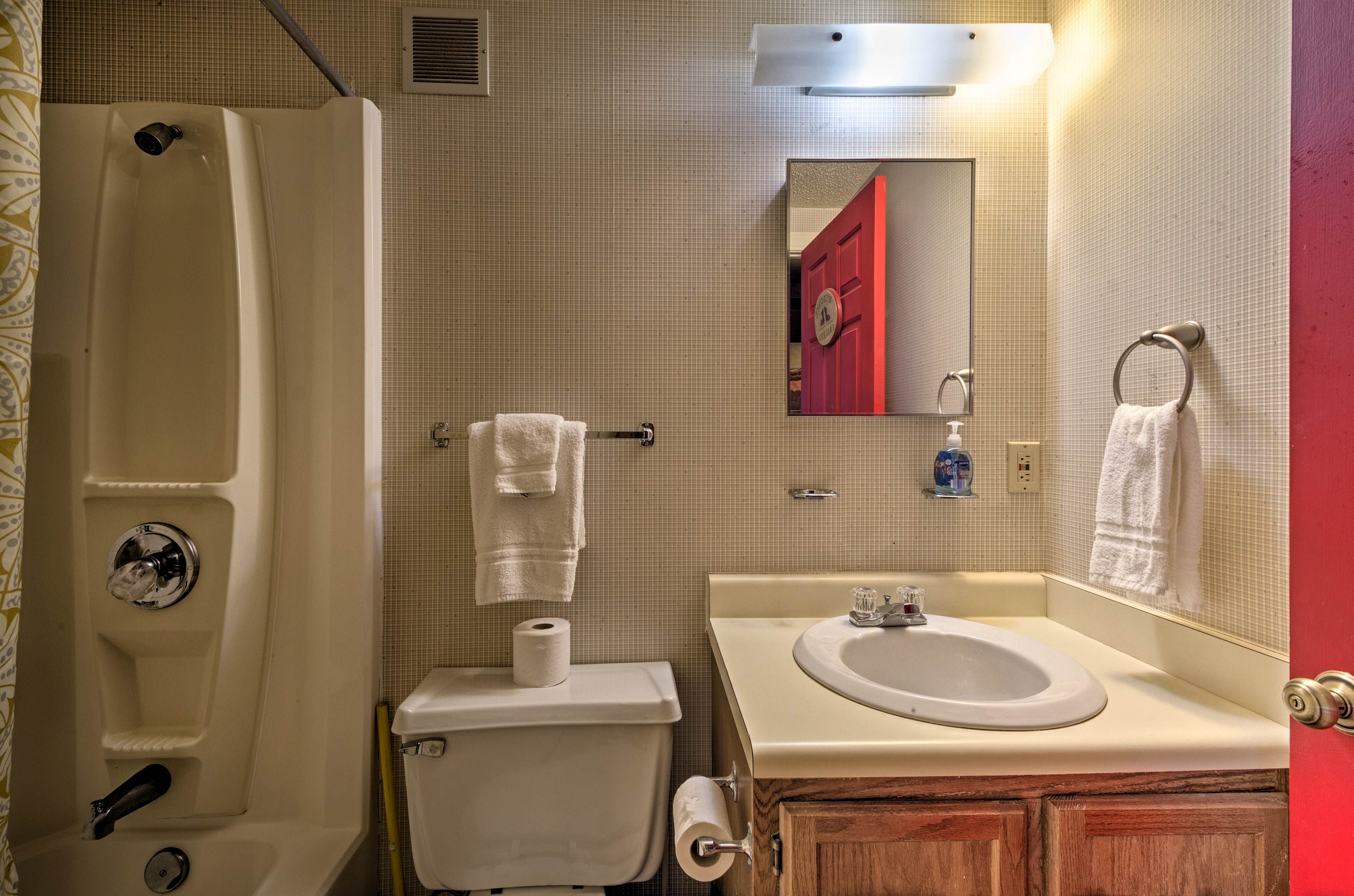 Choose between a bath or shower!