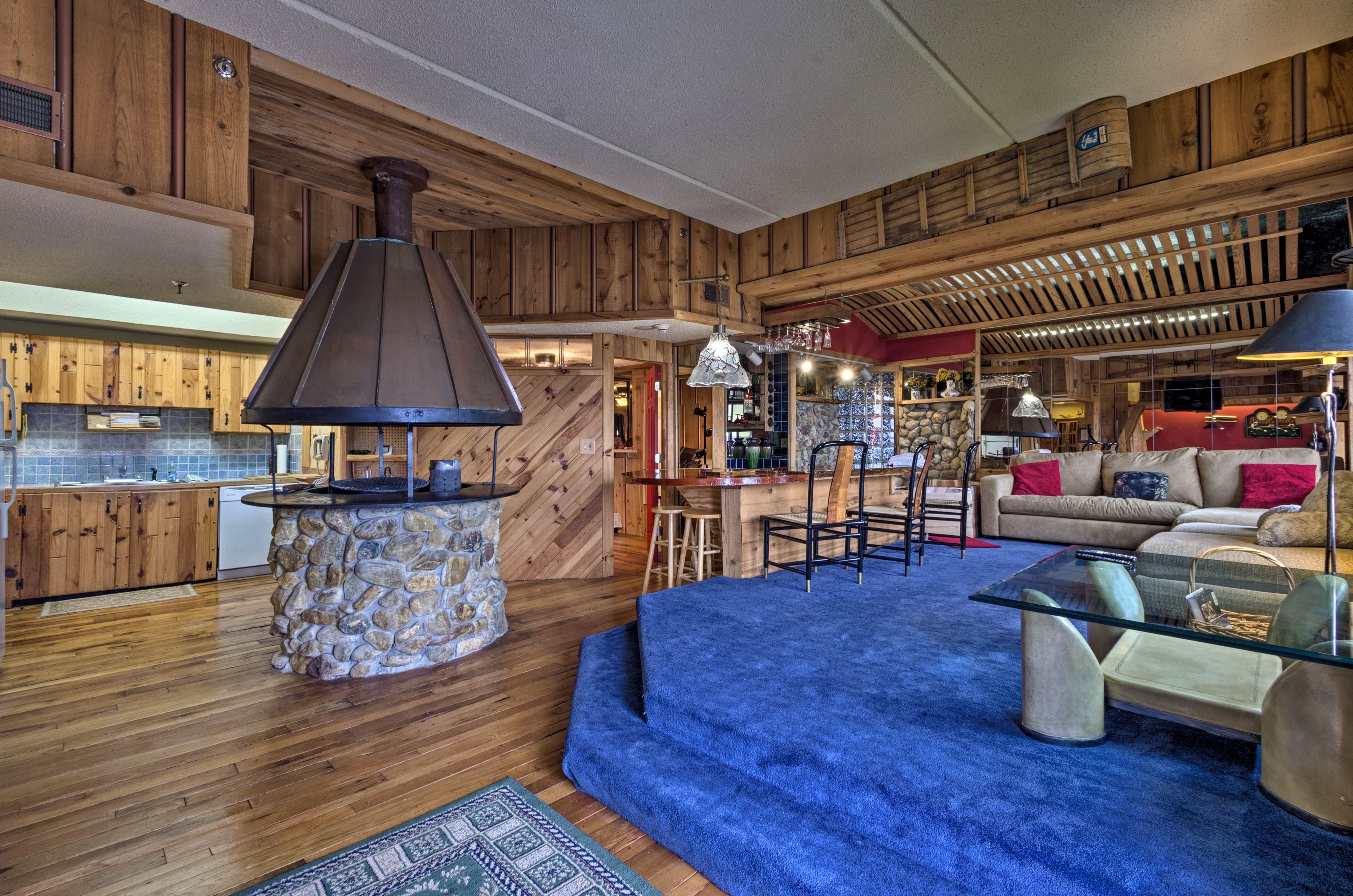 The elevated blue living area is a real show stopper!