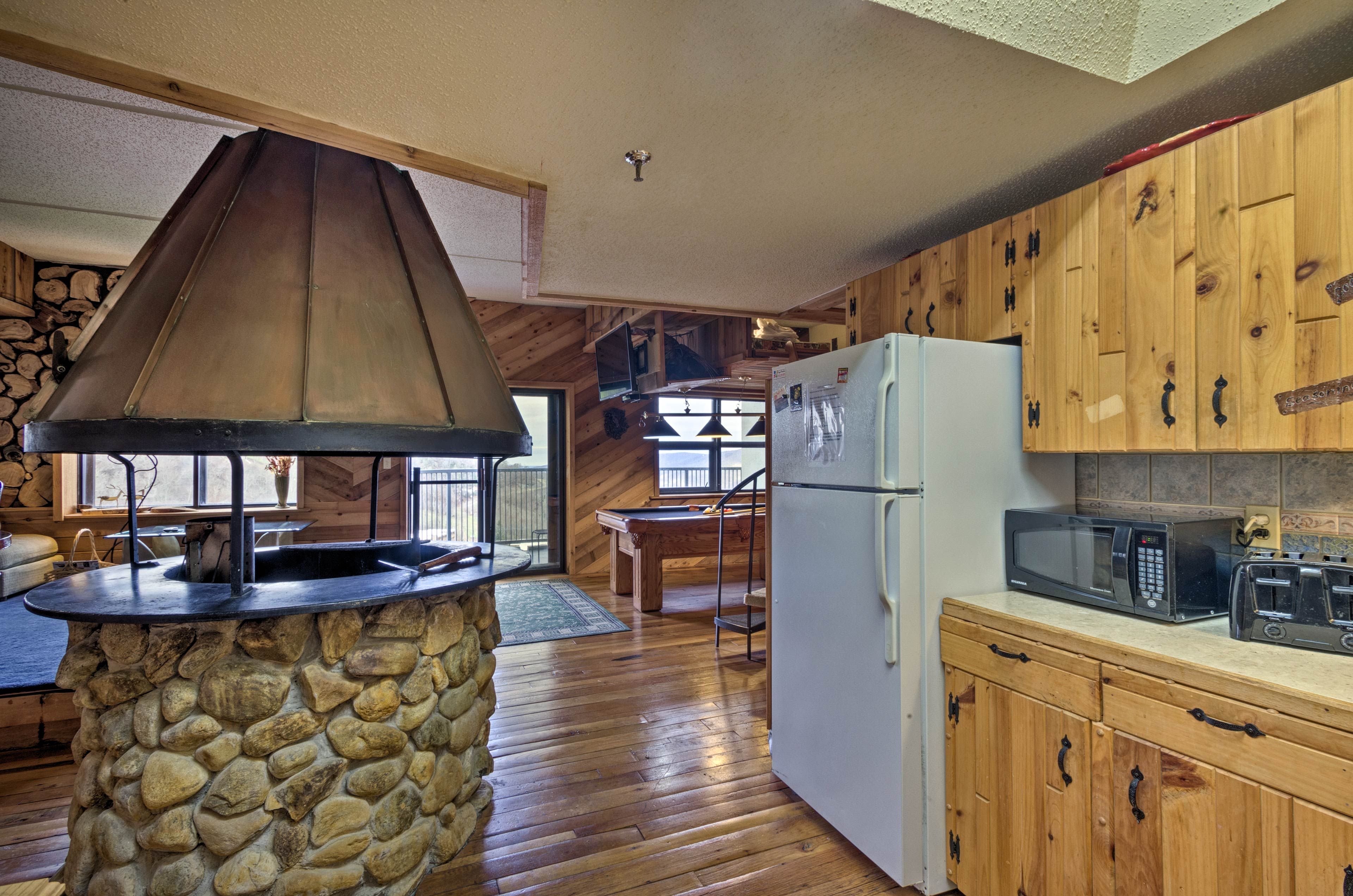 The kitchen is fully equipped to handle all of your needs.