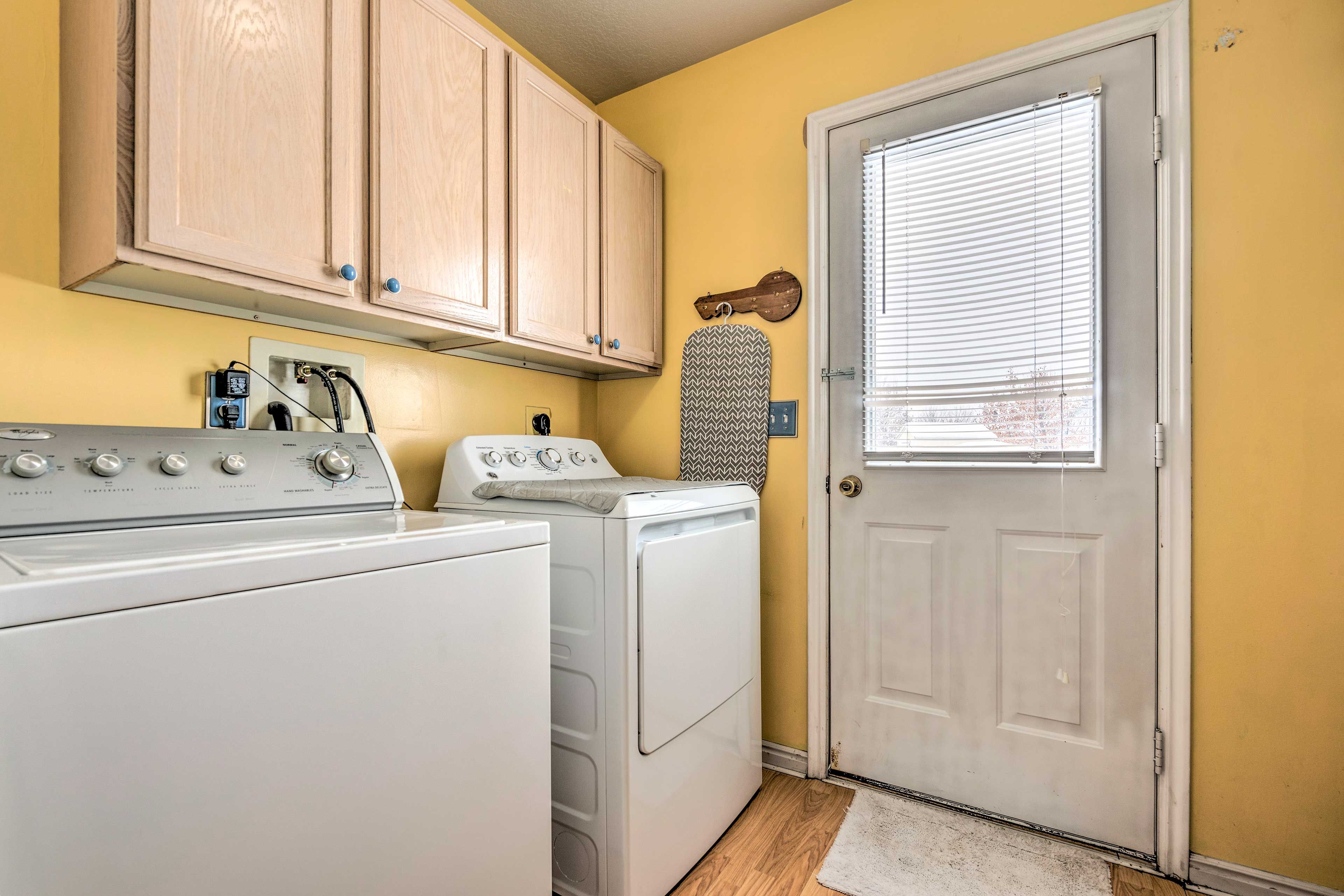 Laundry Room | 1st Floor | Iron + Board | Laundry Detergent