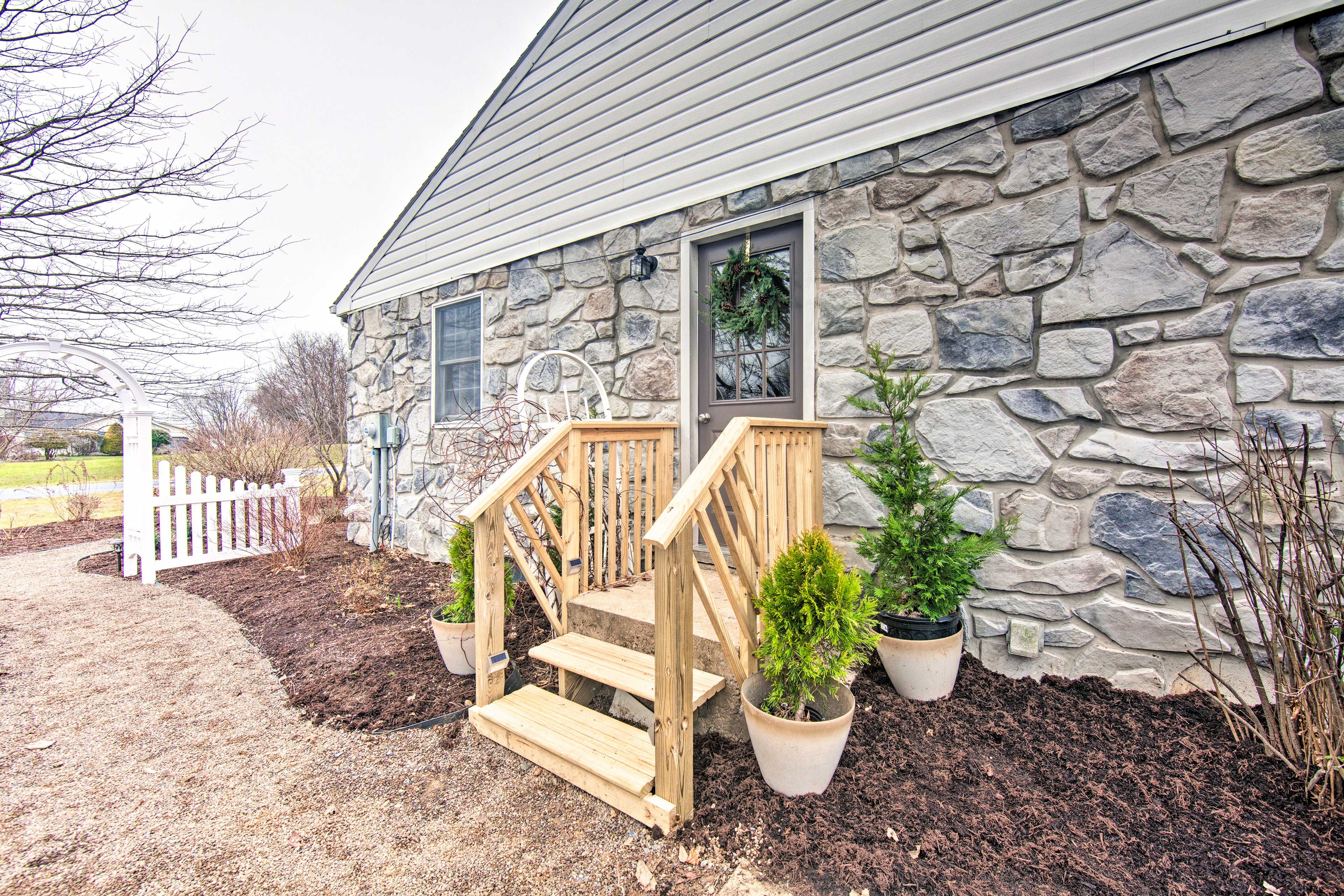 You'll have your own private entrance during your stay.