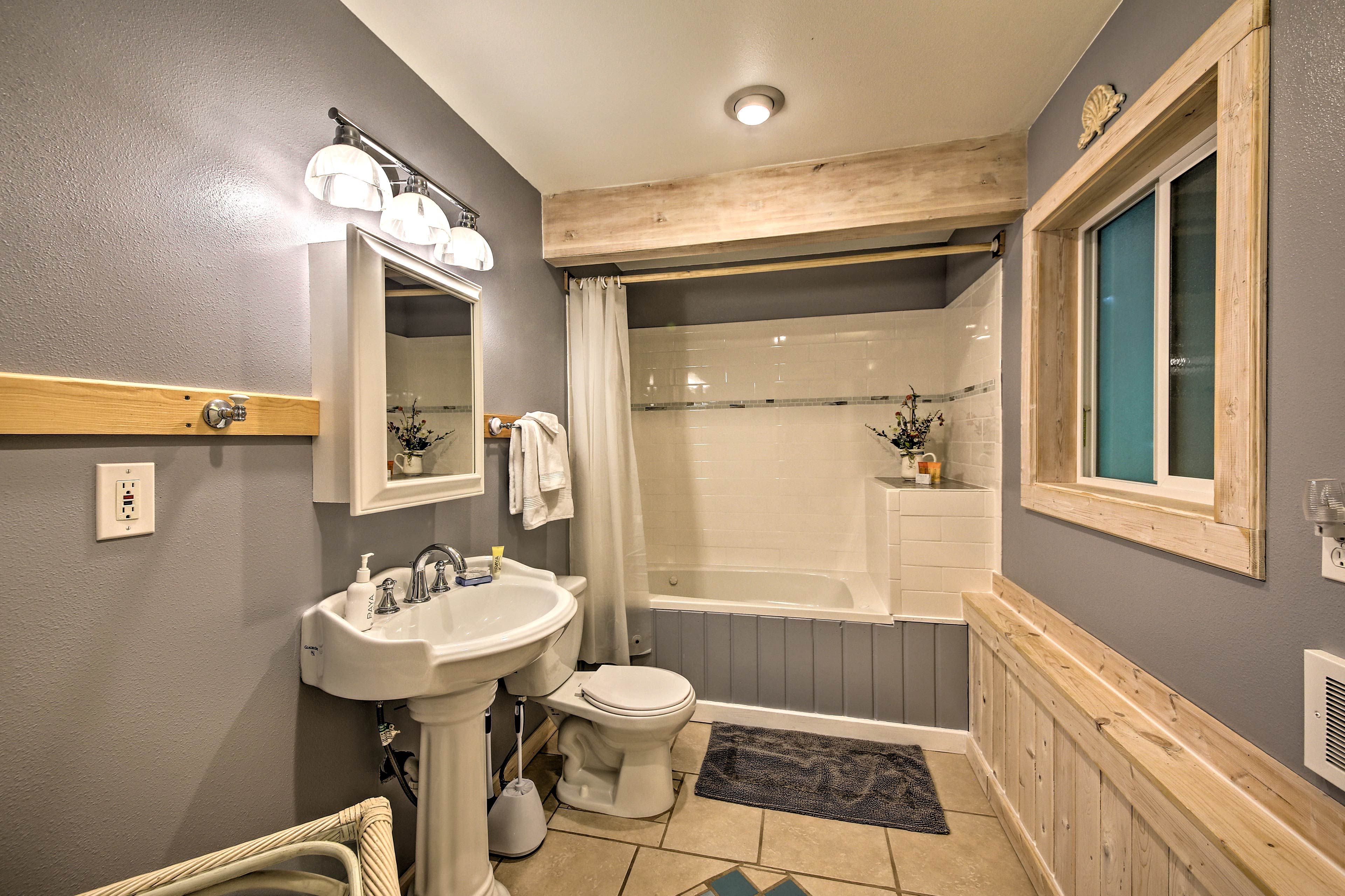 Sink into the tub and relax.