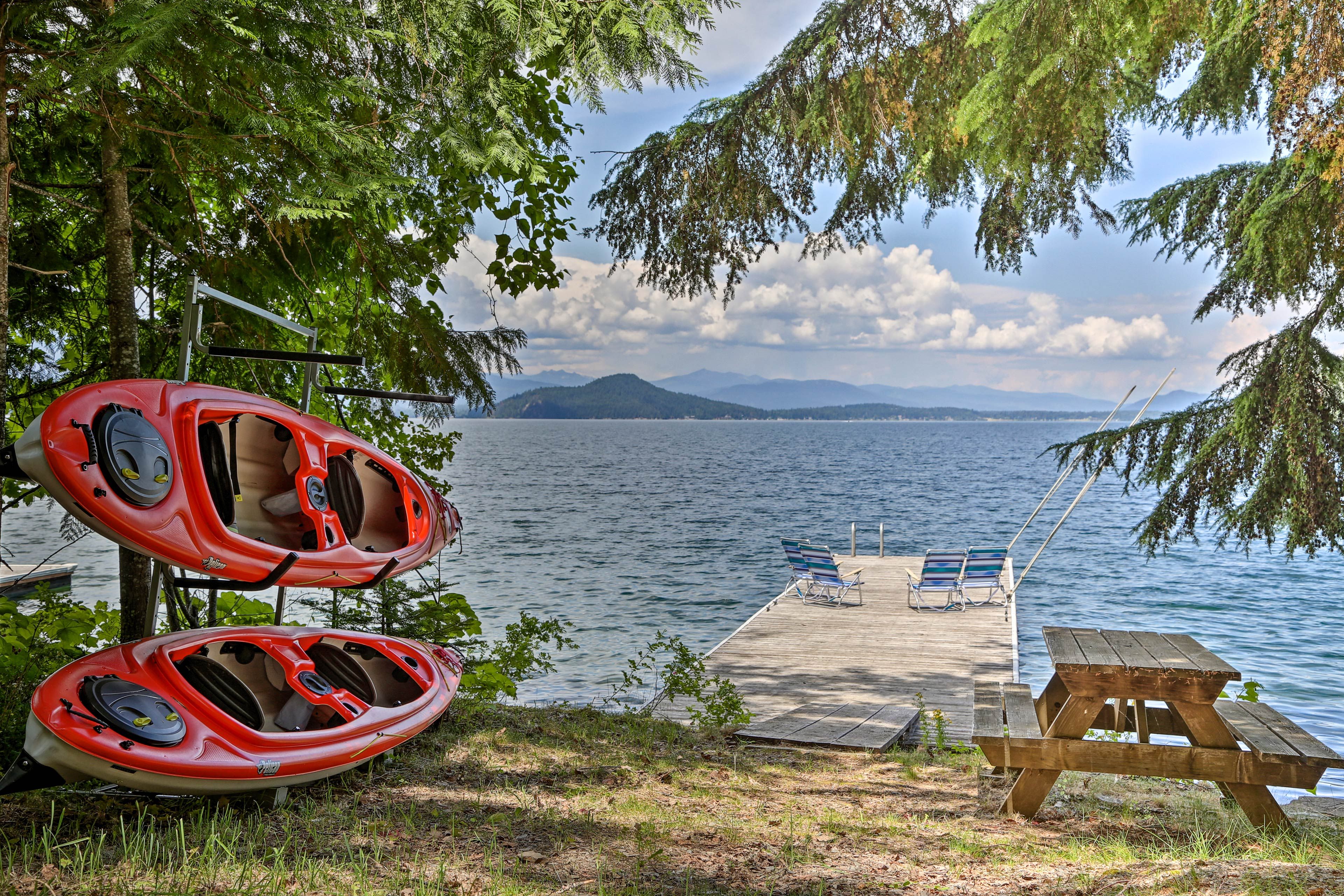 Escape to the pristine beauty of Lake Pend Oreille and stay at this Sagle home!