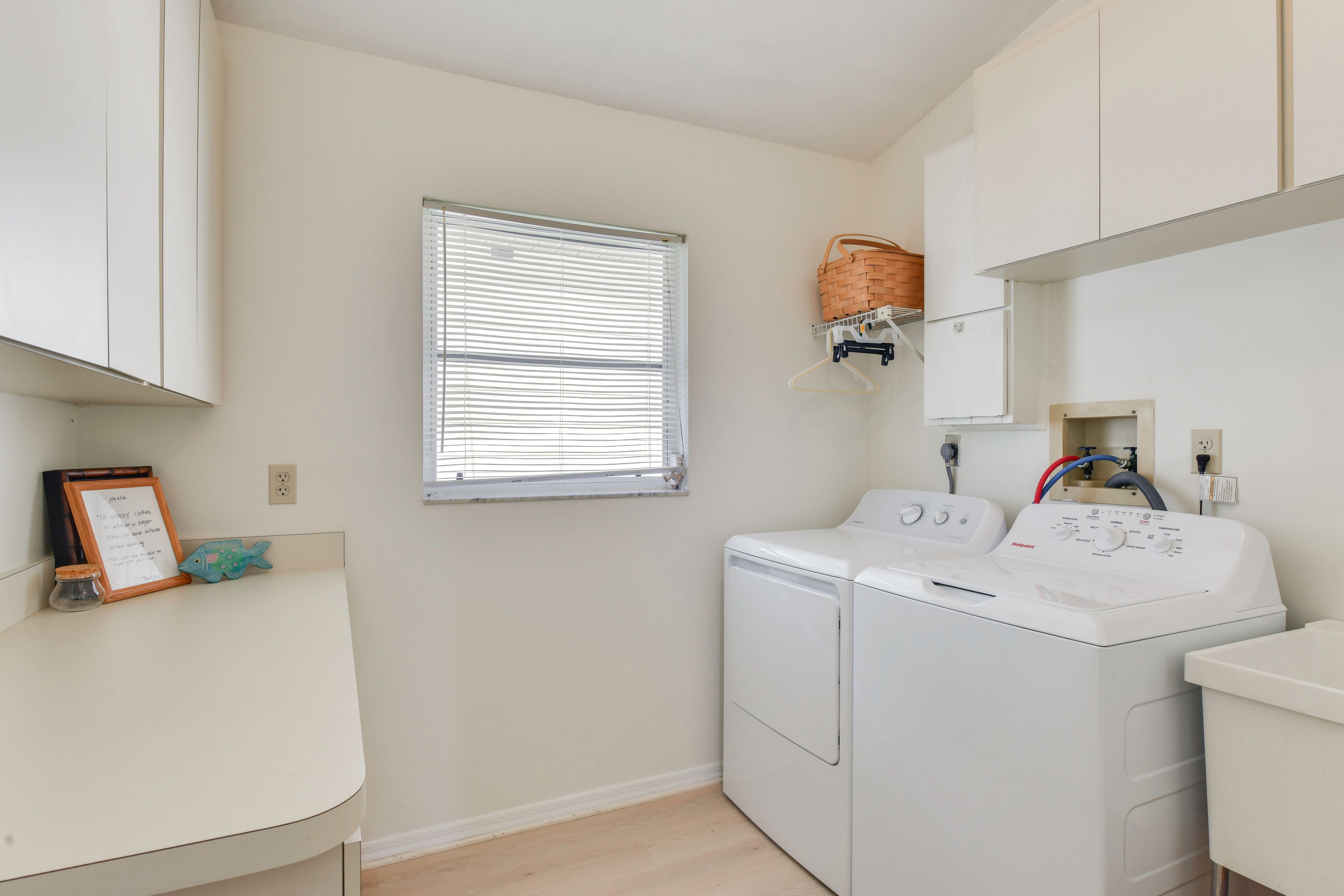 Keep your beach towels fresh with the help of this laundry room!