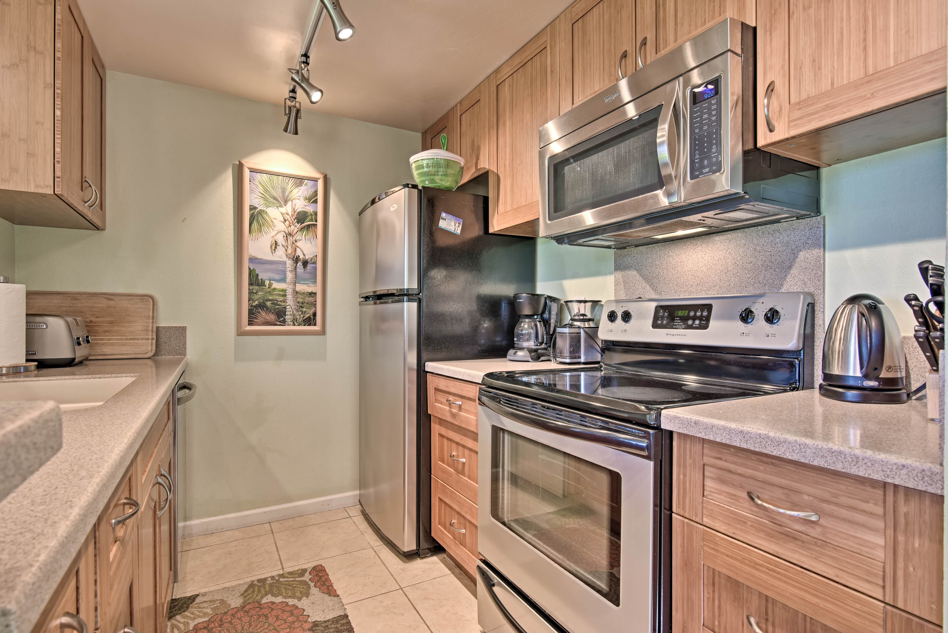 Create delicious dishes using stainless steel appliances.