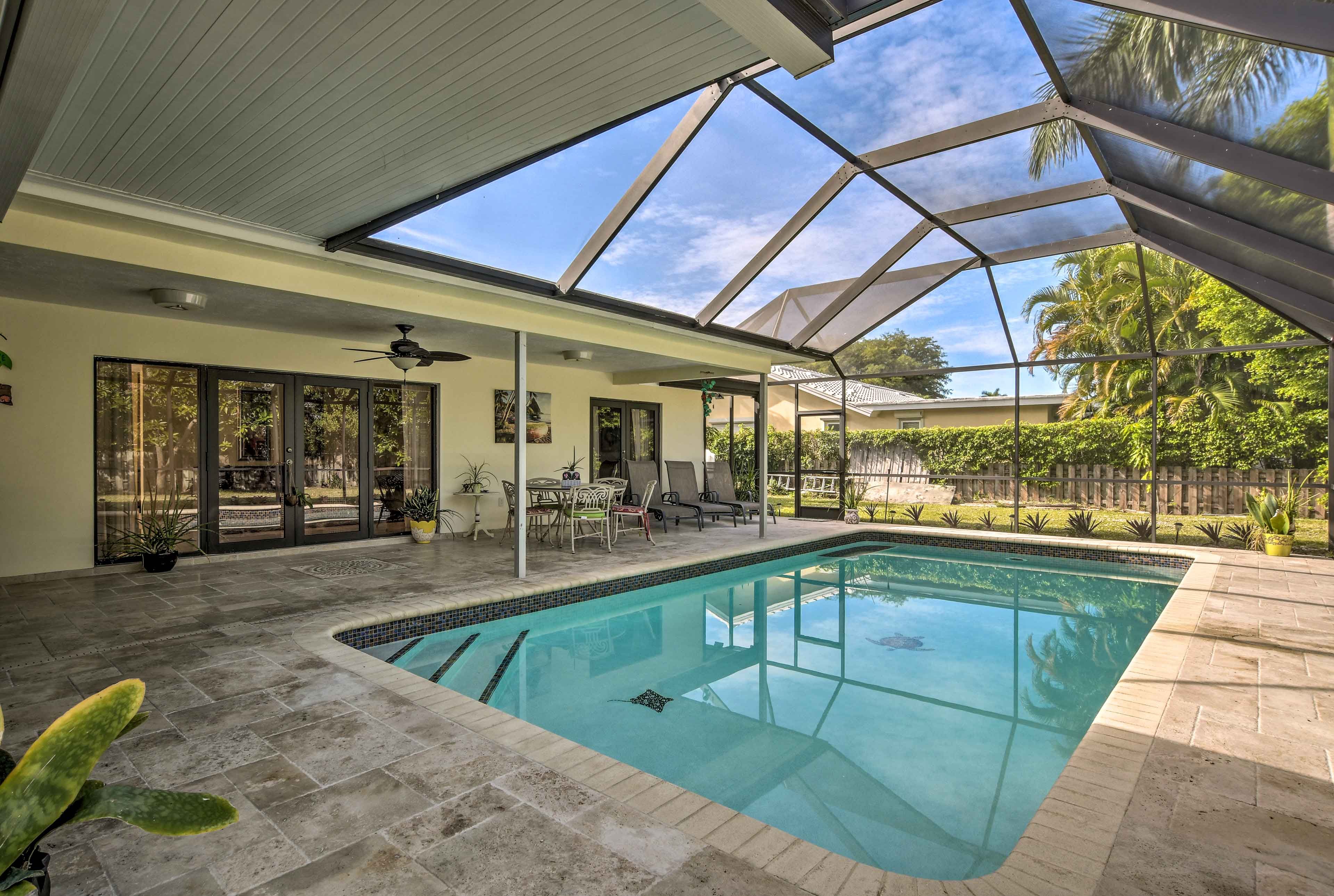 This property boasts a private, screened-in lanai and pool!