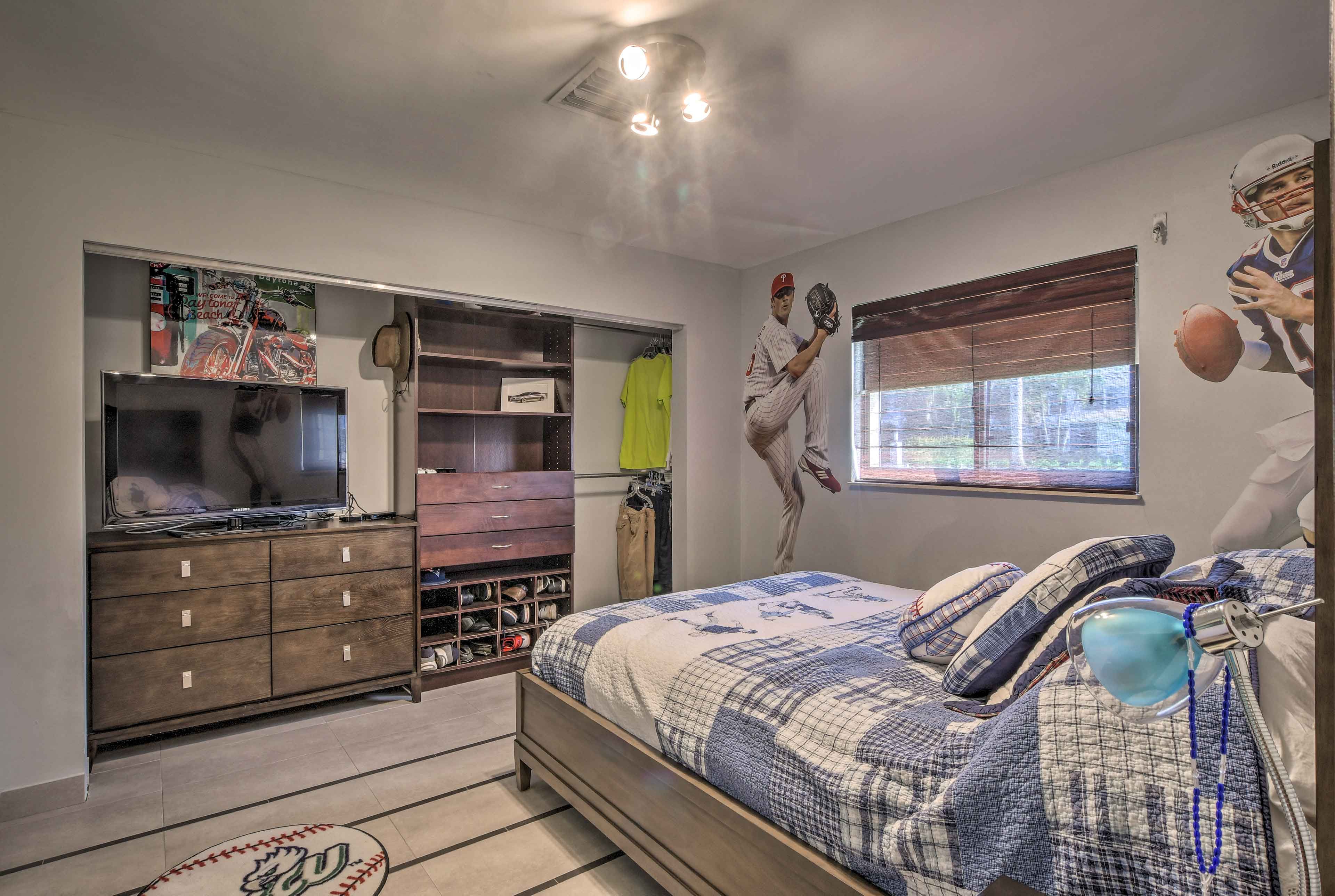 Sports fans will love this bedroom!