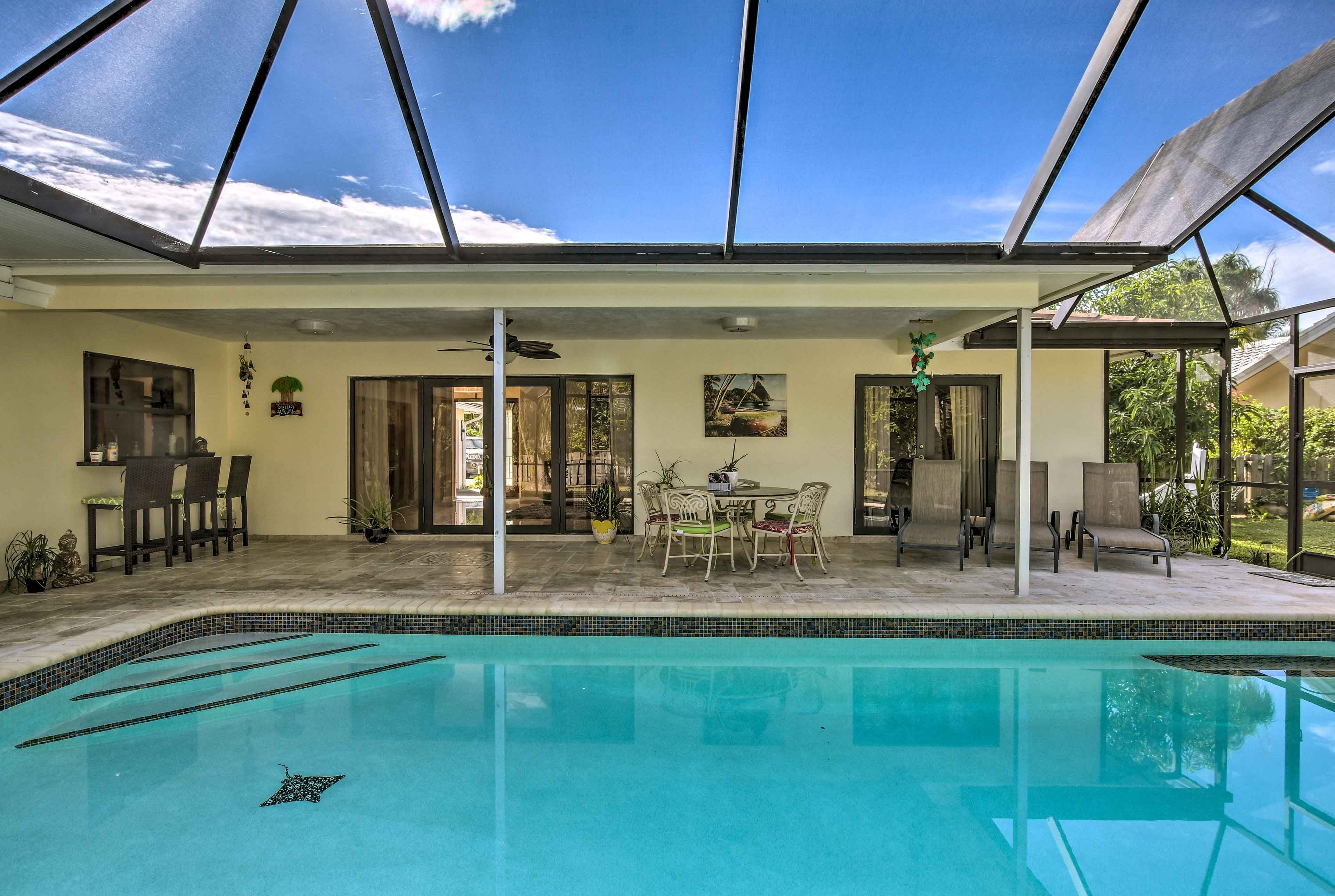 Take a dip in the private pool!