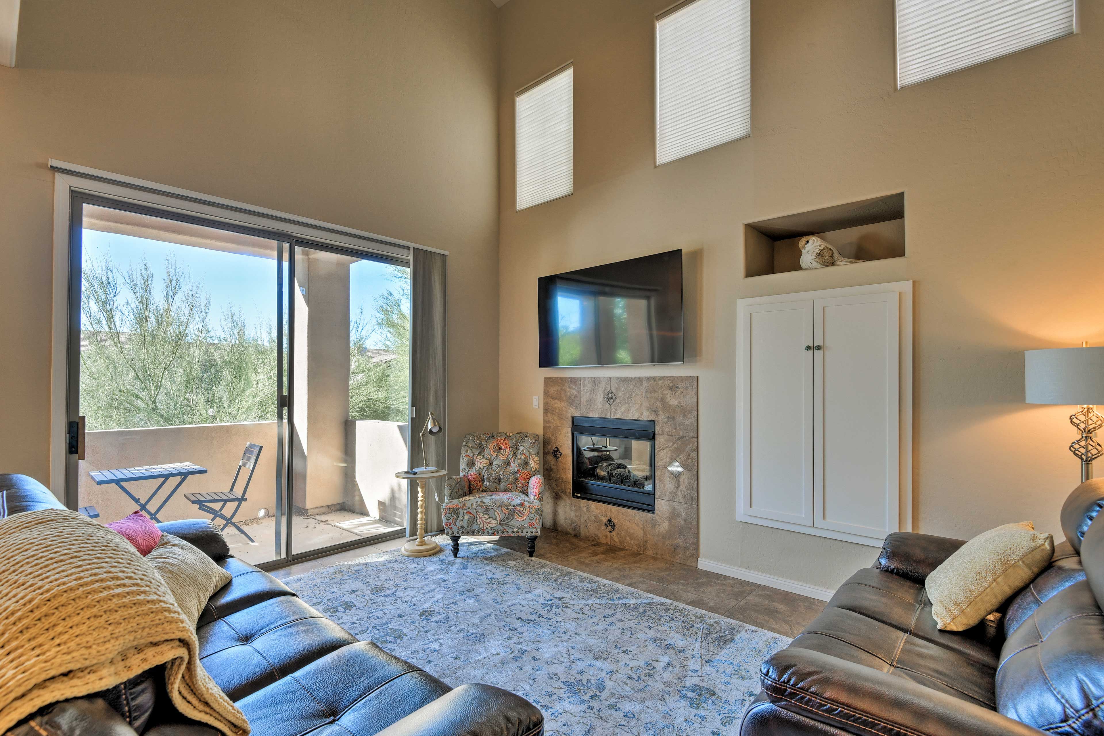 Bask in the Arizona sunshine right from your living room and private balcony.