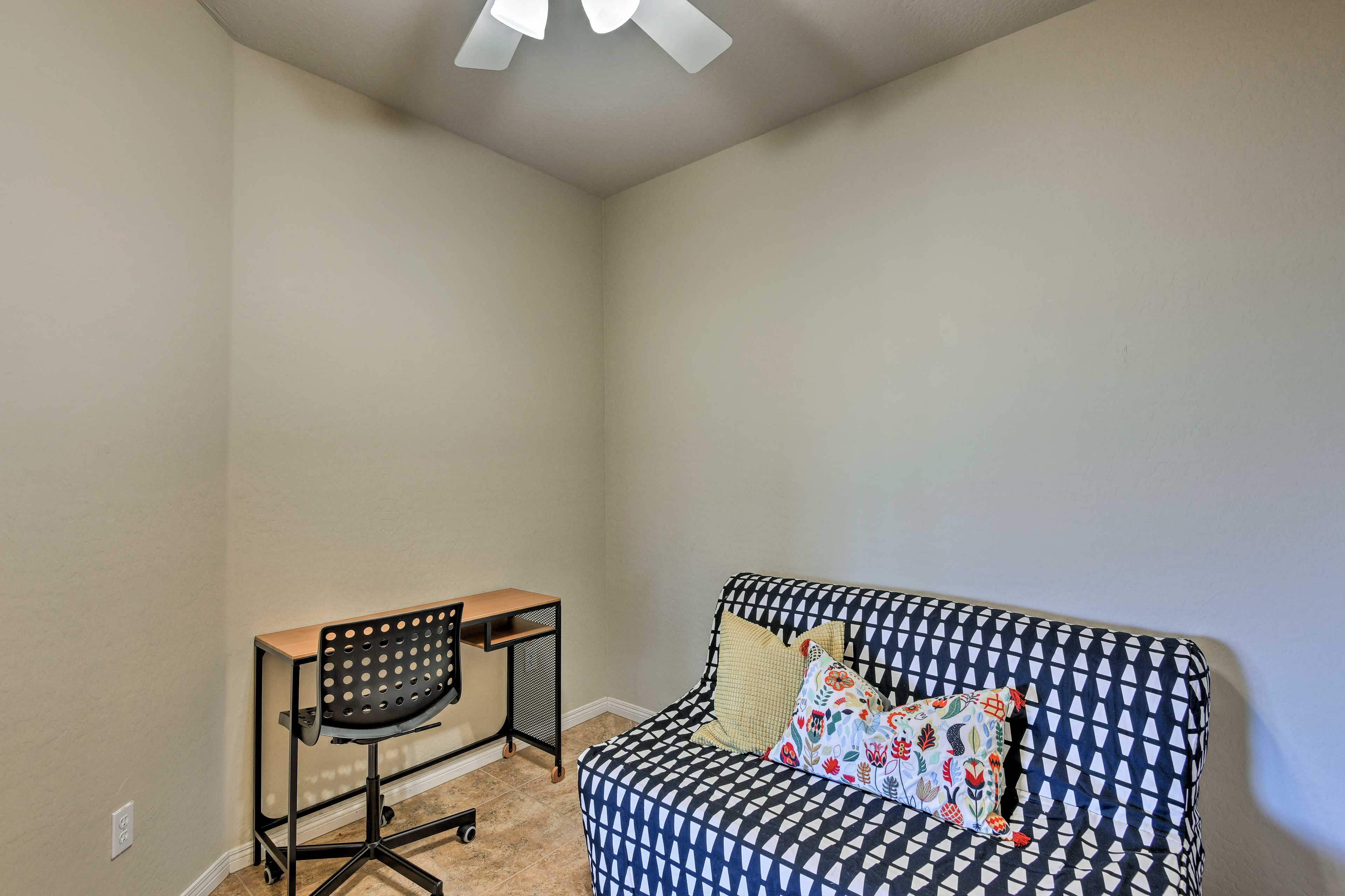 Can't detach from work? Connect to free WiFi in this work space.
