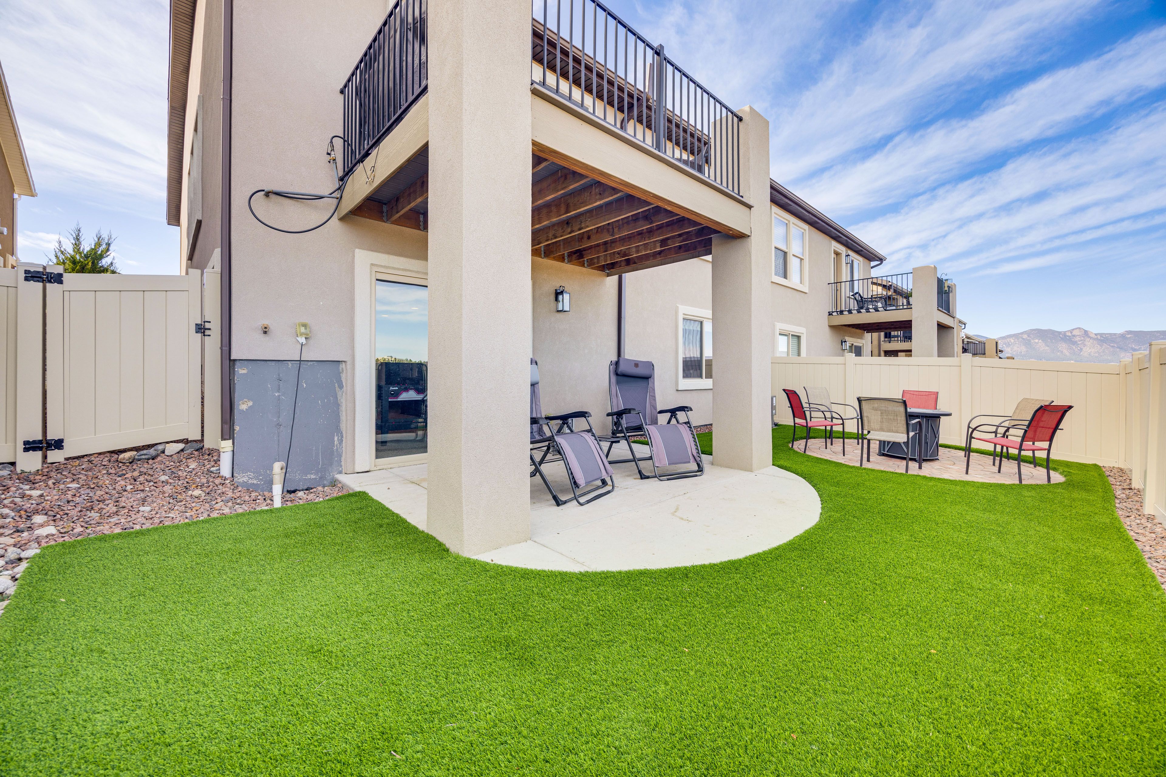 Property Exterior | Fully Fenced Backyard | Propane Fire Pit