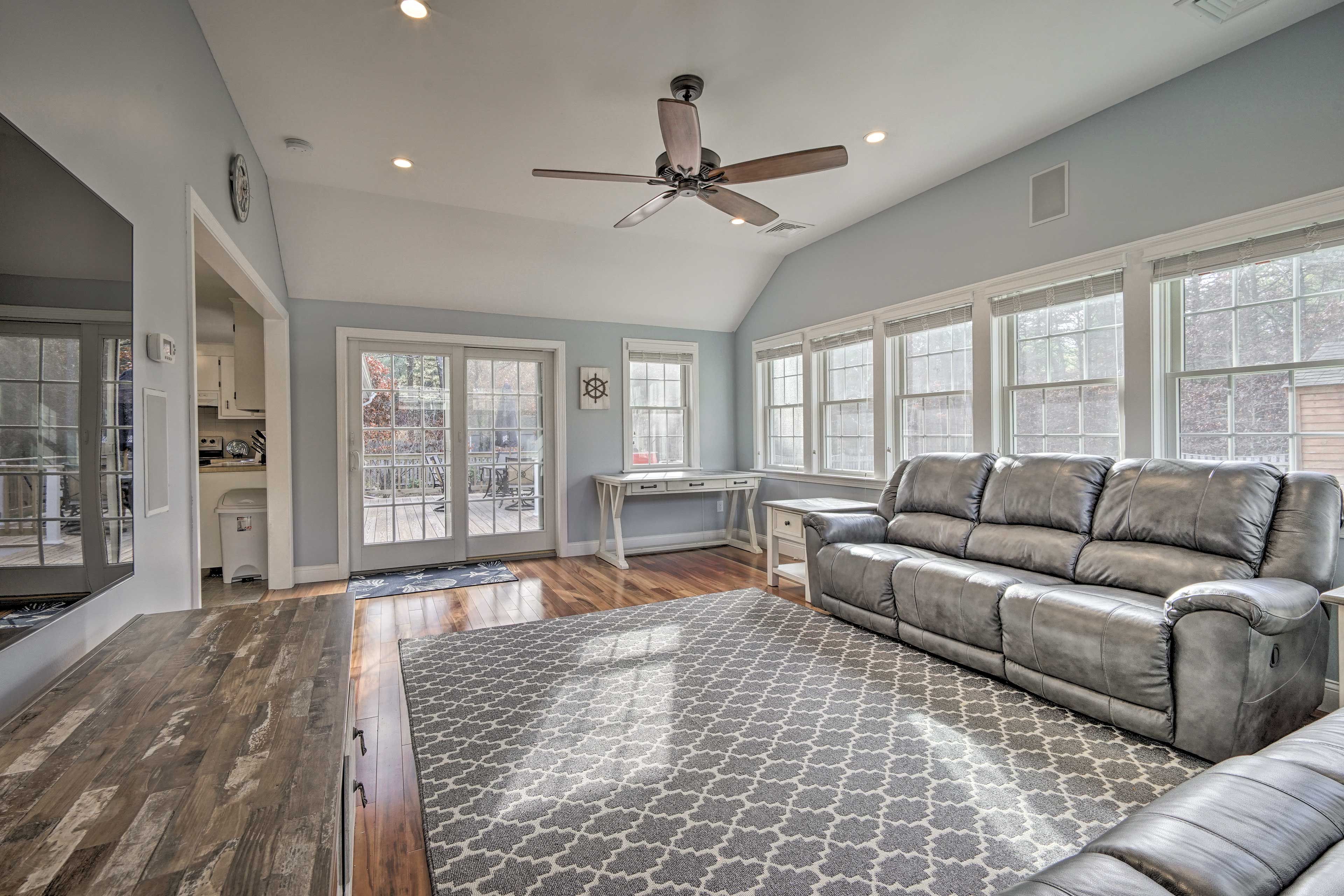 Be sure to take advantage of the ceiling fans in the summer months.