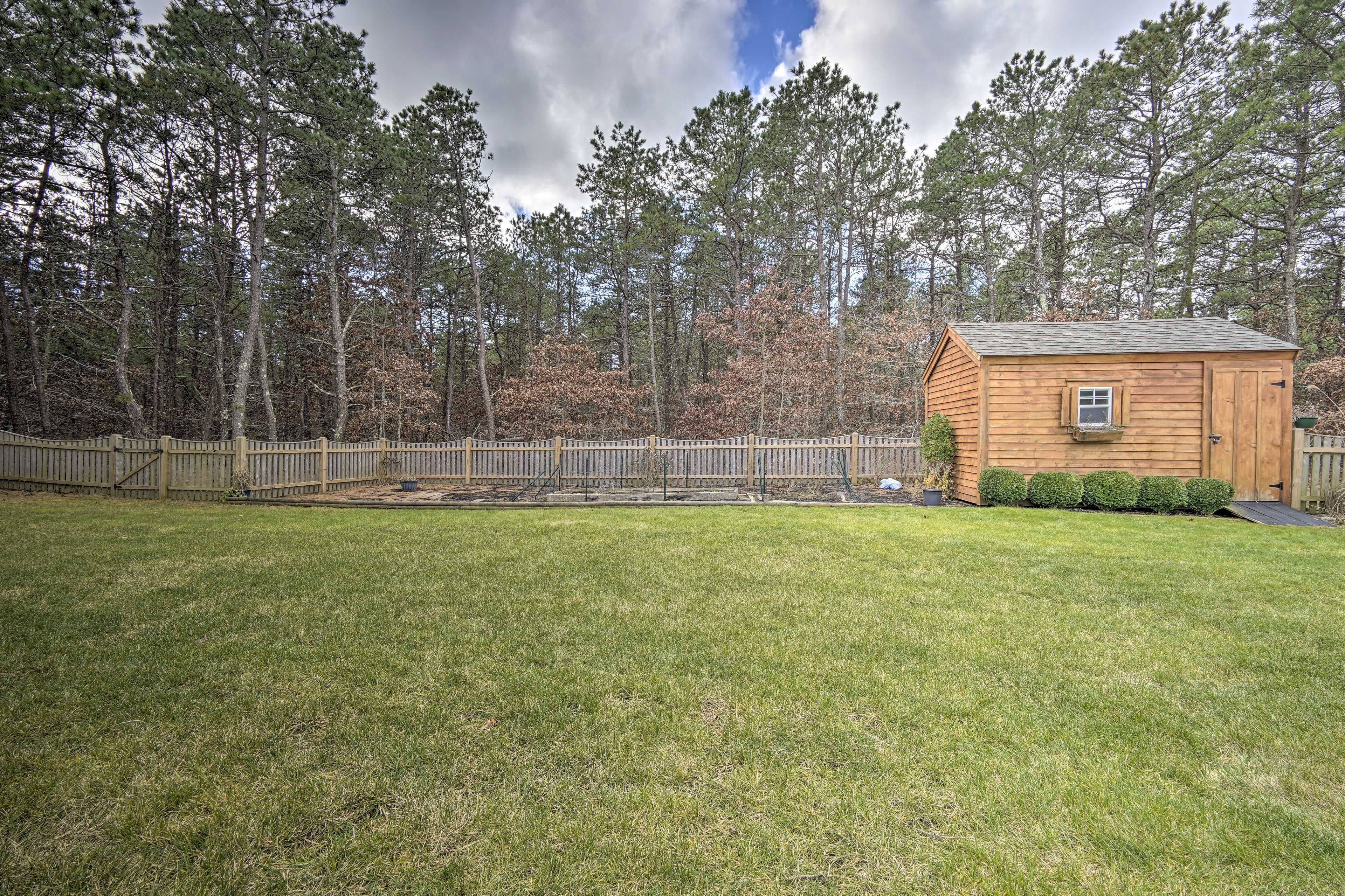 Let the kids run off any untapped energy in this fully fenced yard.