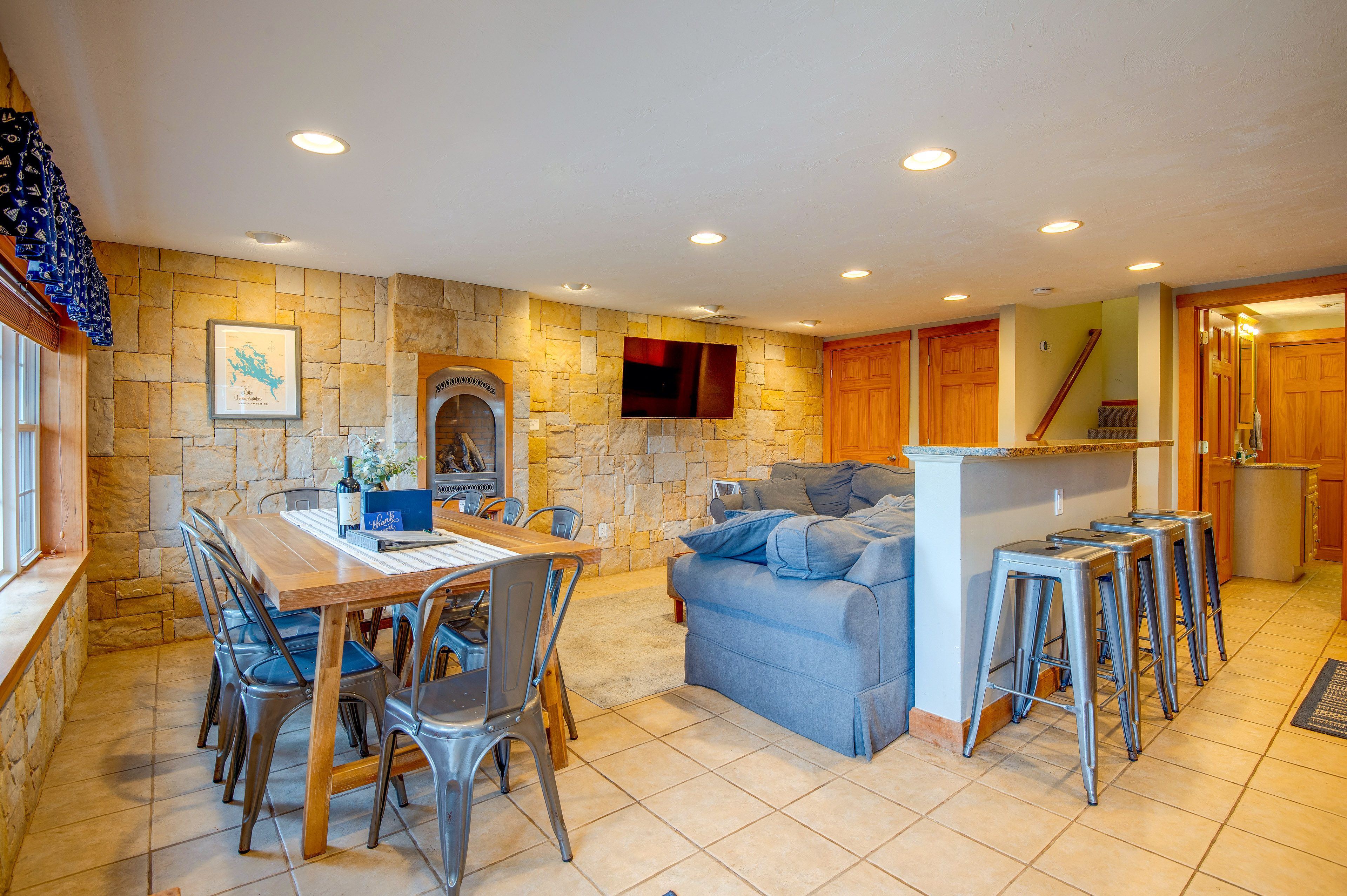 Laconia Vacation Rental | 3BR | 2BA | 1,250 Sq Ft | Steps Required