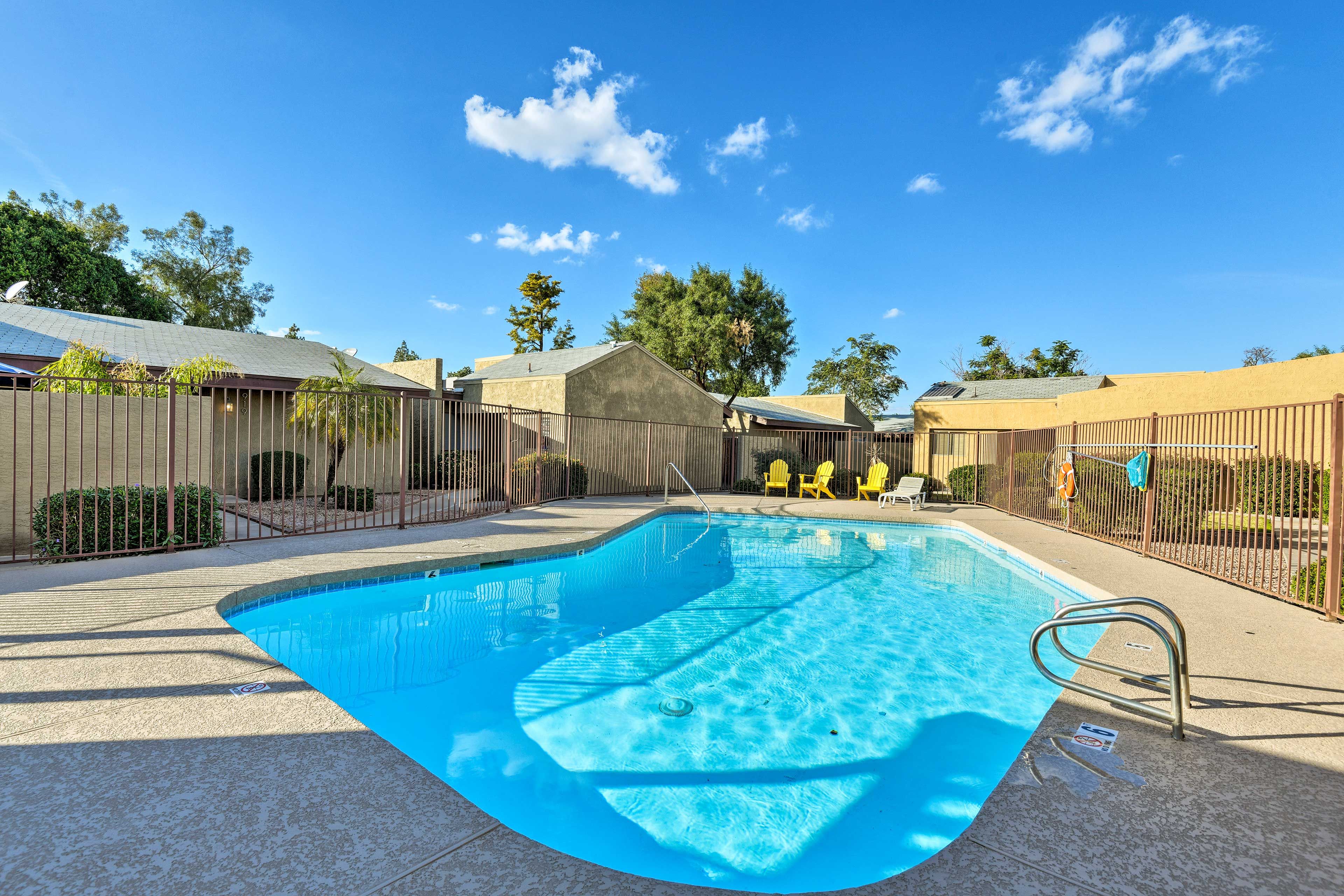 The vacation rental's community features a pool!