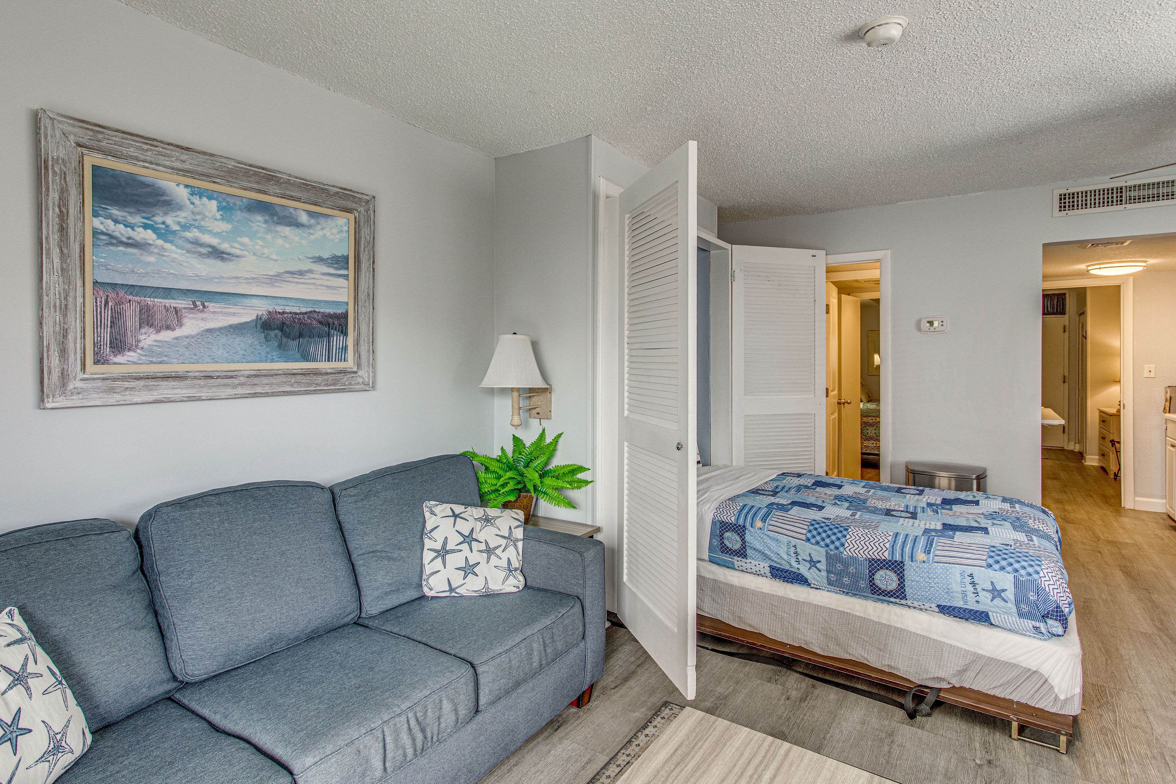 Living Room | Full Murphy Bed | Dining Area