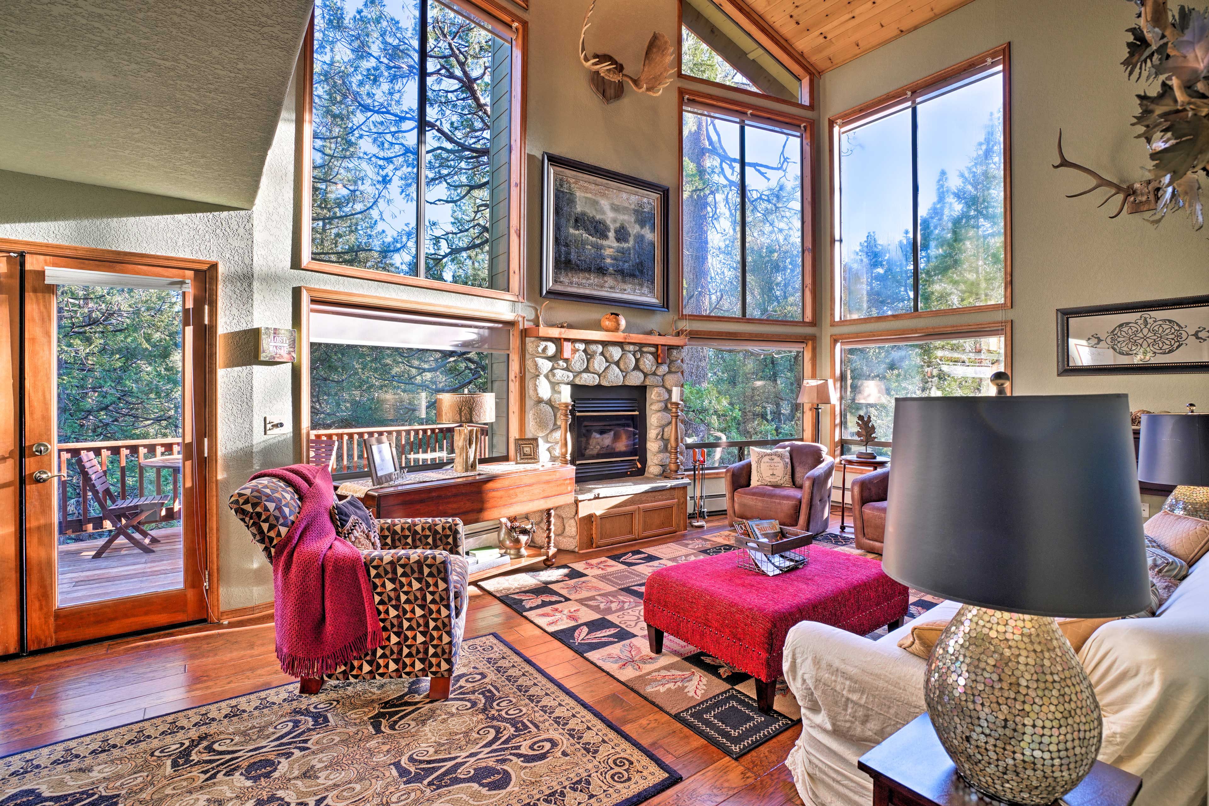 Idyllwild Vacation Rental | 4BR | 3BA | 3,129 Sq Ft | Stairs to Access