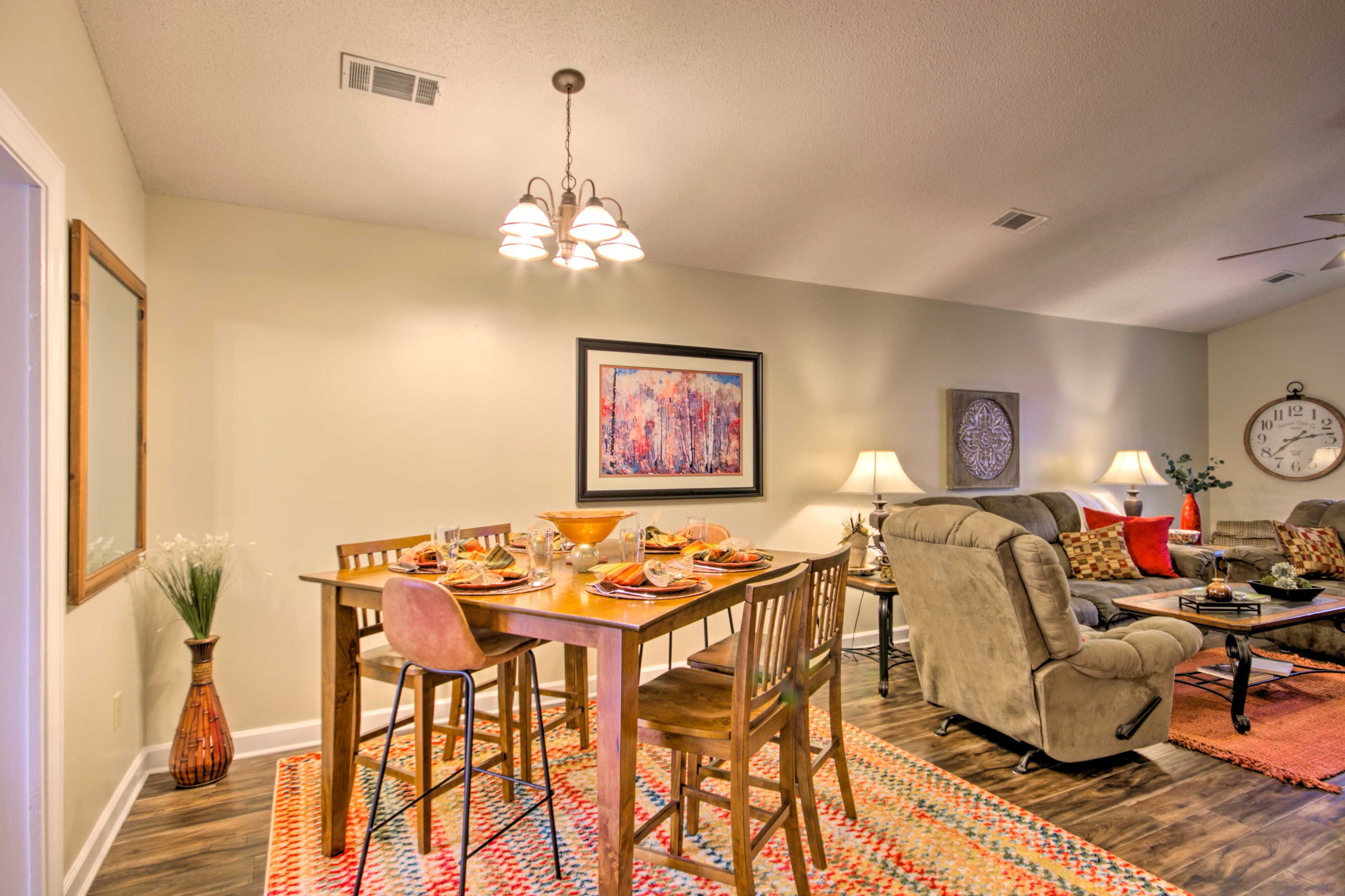 Easily jump from the couch to the table when dinner is ready!